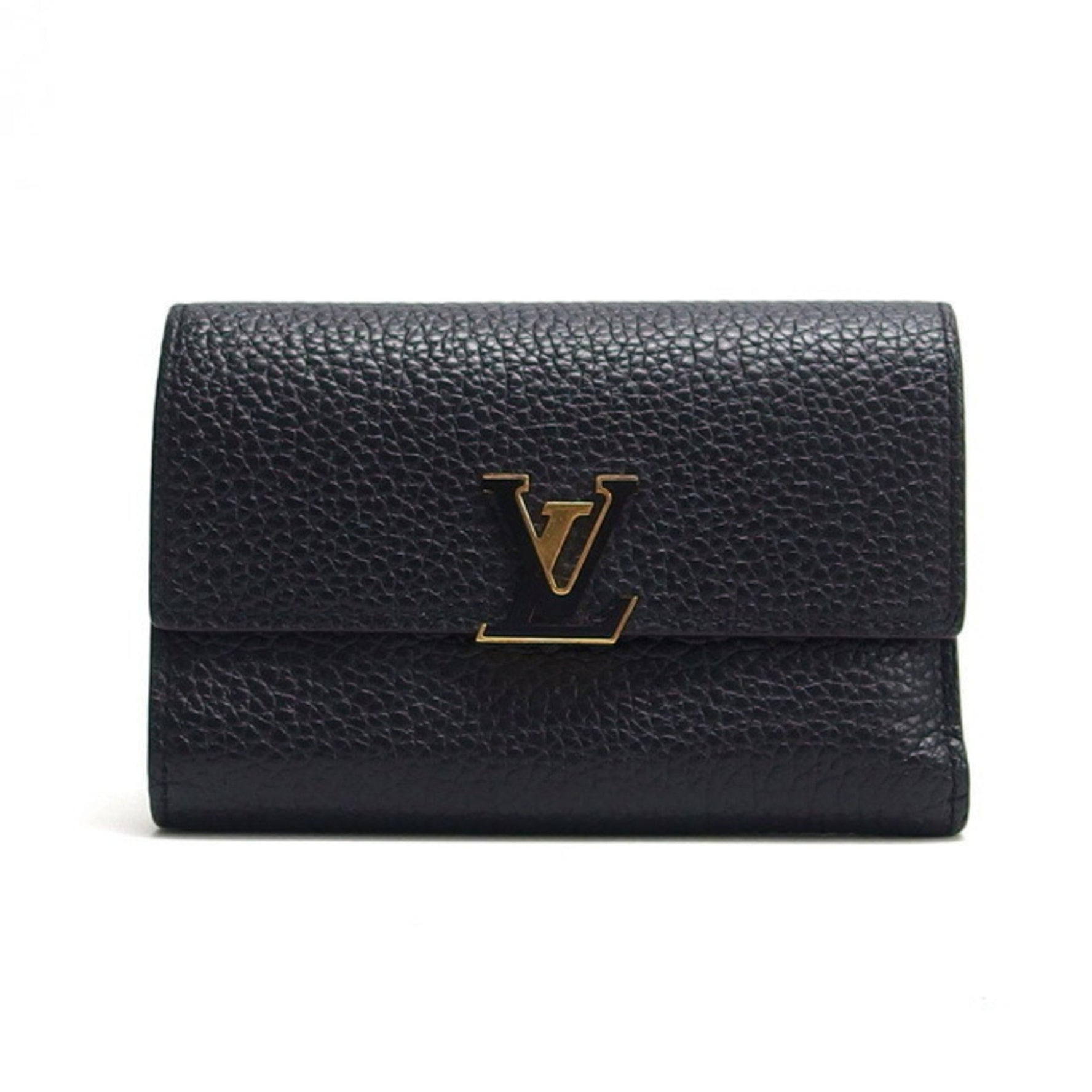 Louis Vuitton Portefeuille Capucines Tri-fold Wallet Black