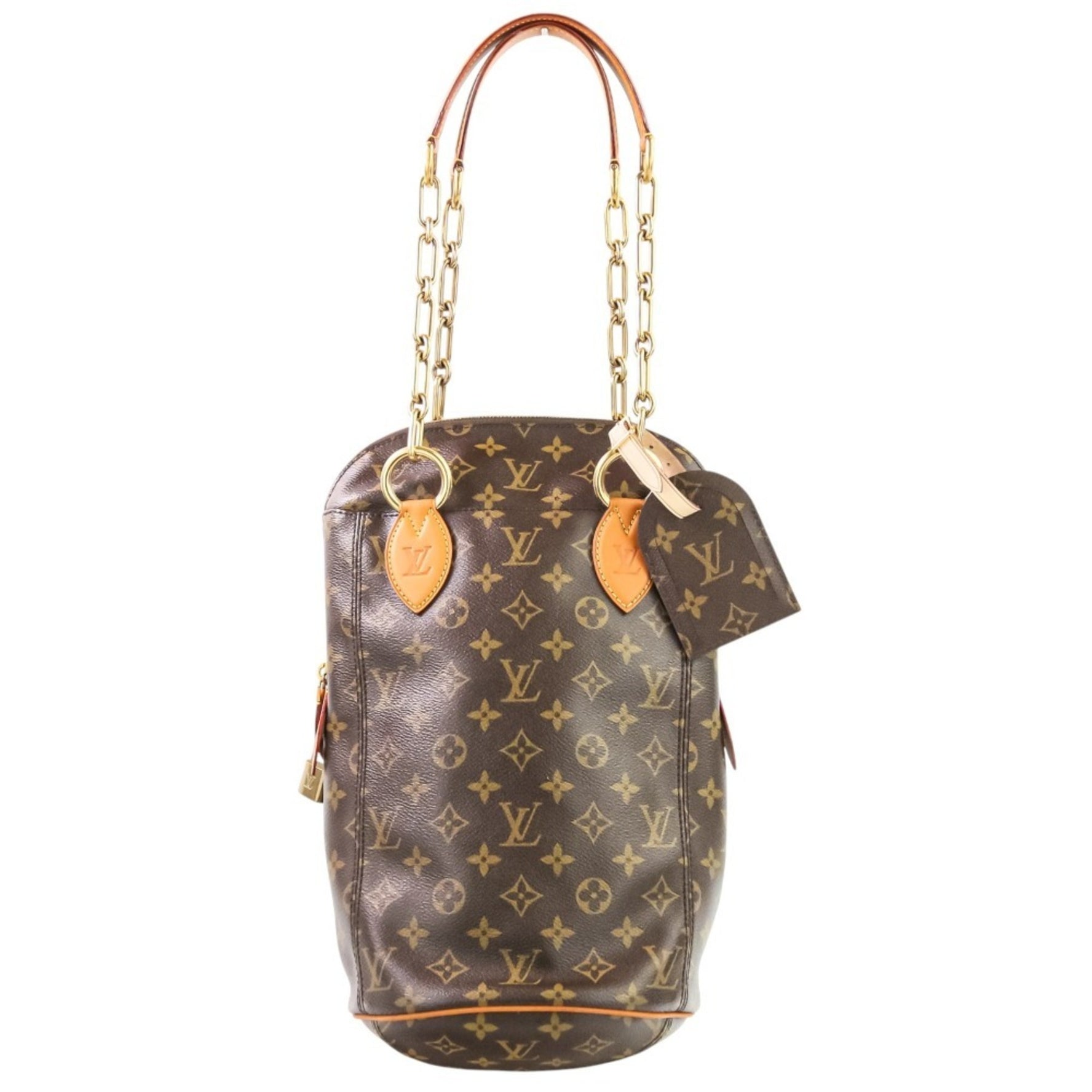 LOUIS VUITTON Louis Vuitton x Karl Lagerfeld Monogram Baby Punching Shoulder Bag Brown