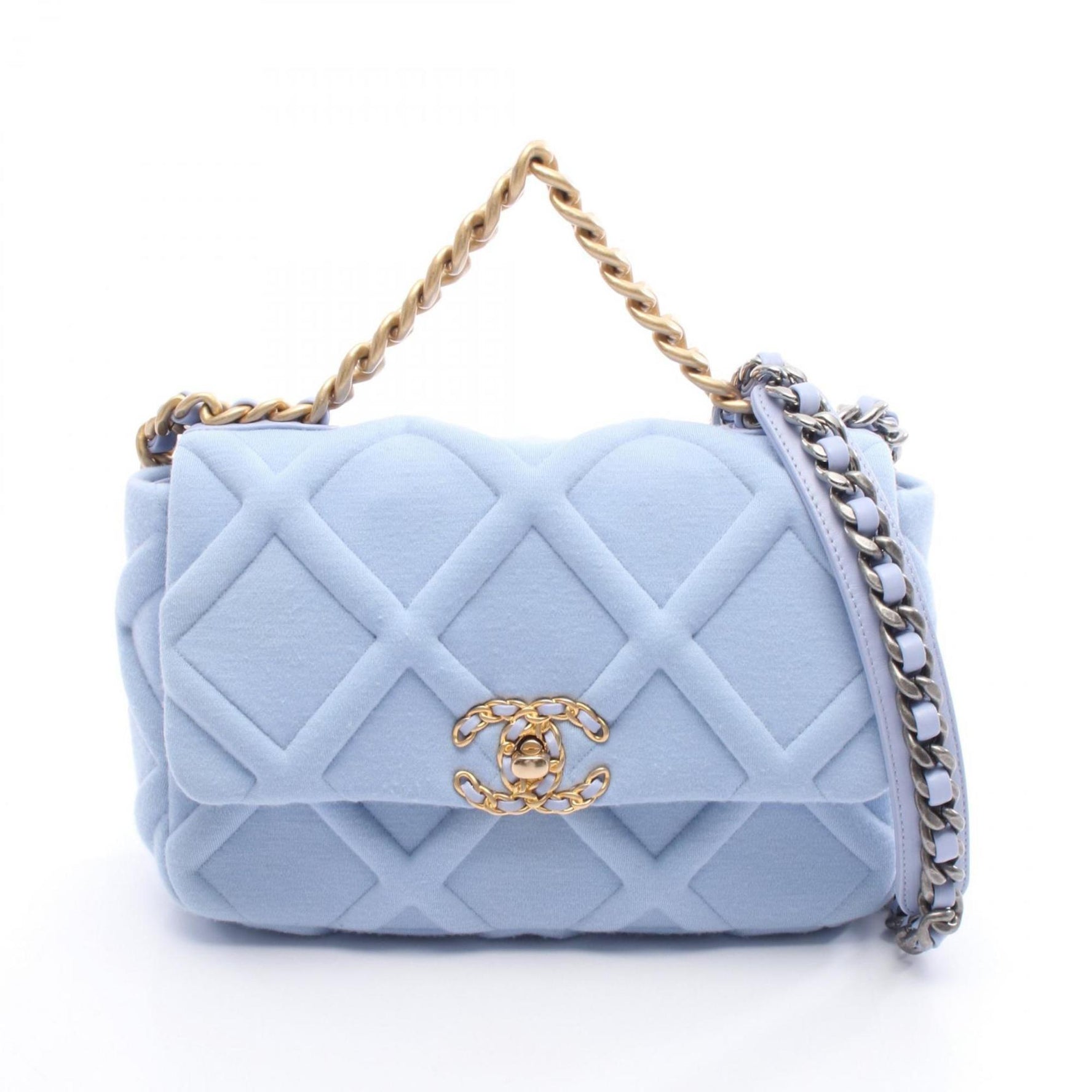 CHANEL 19 Disneuf Shoulder Bag, Cotton and Jersey