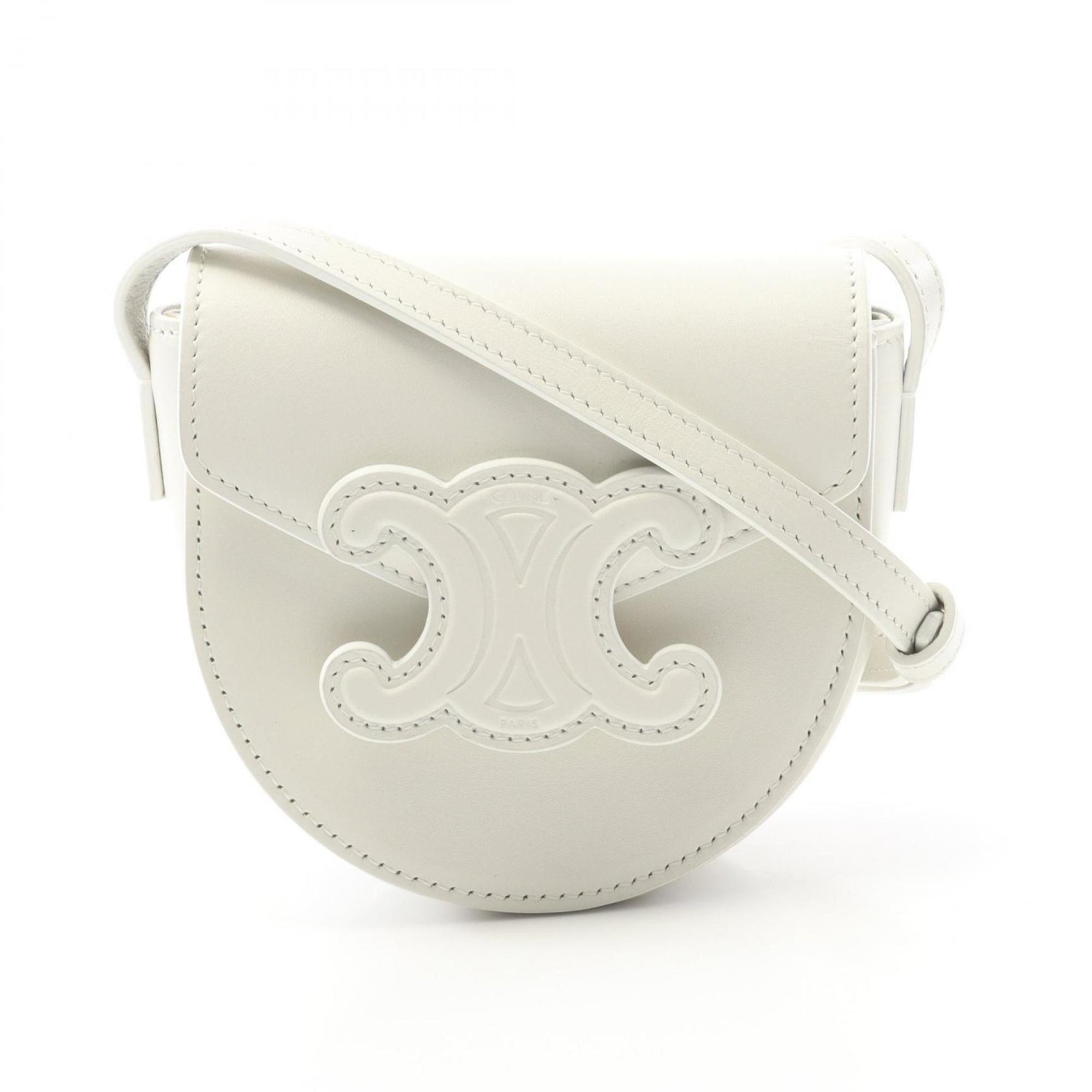 Celine Mini Besas Claire Triomphe Shoulder Bag, Leather