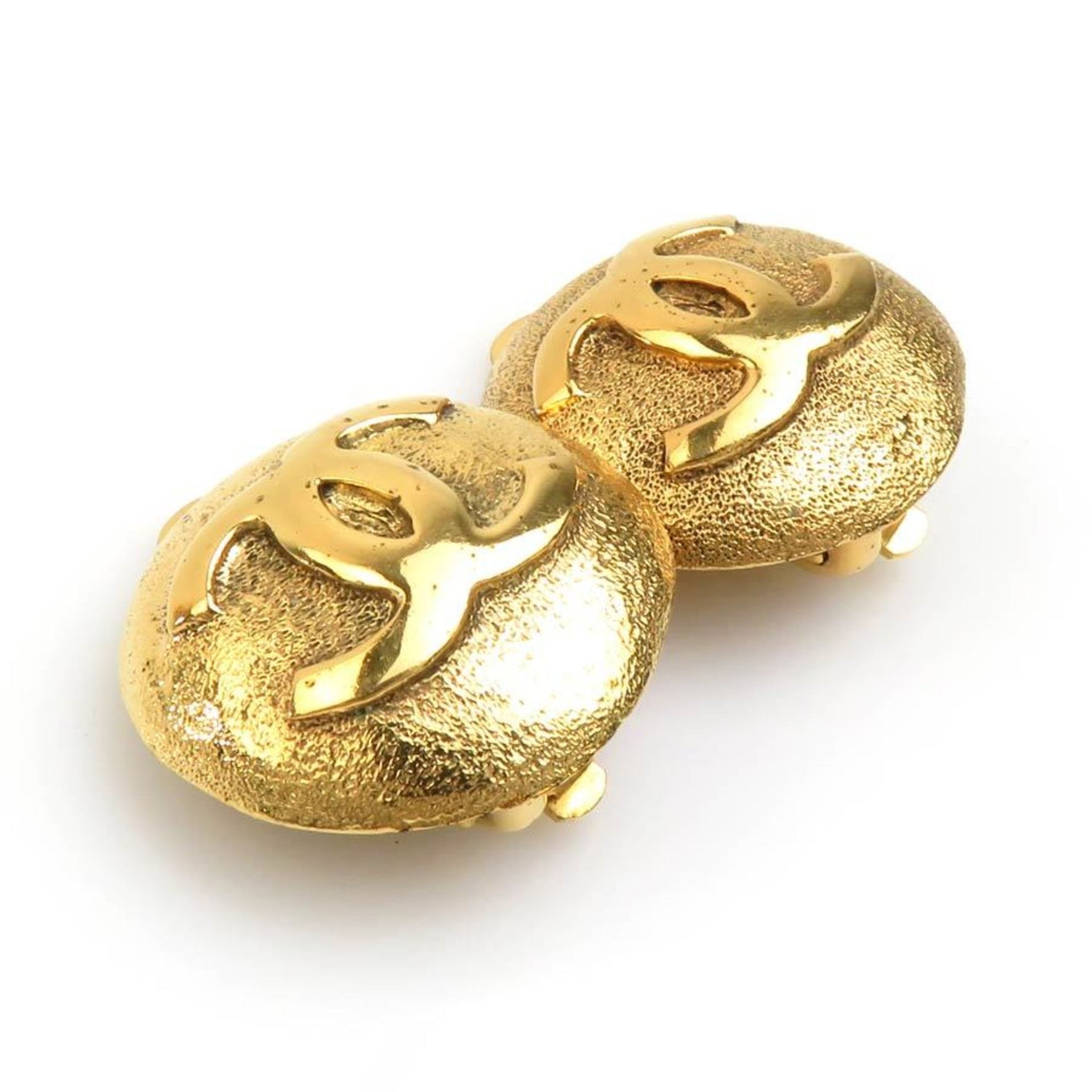 CHANEL Coco Mark Metal Gold Earrings for Women