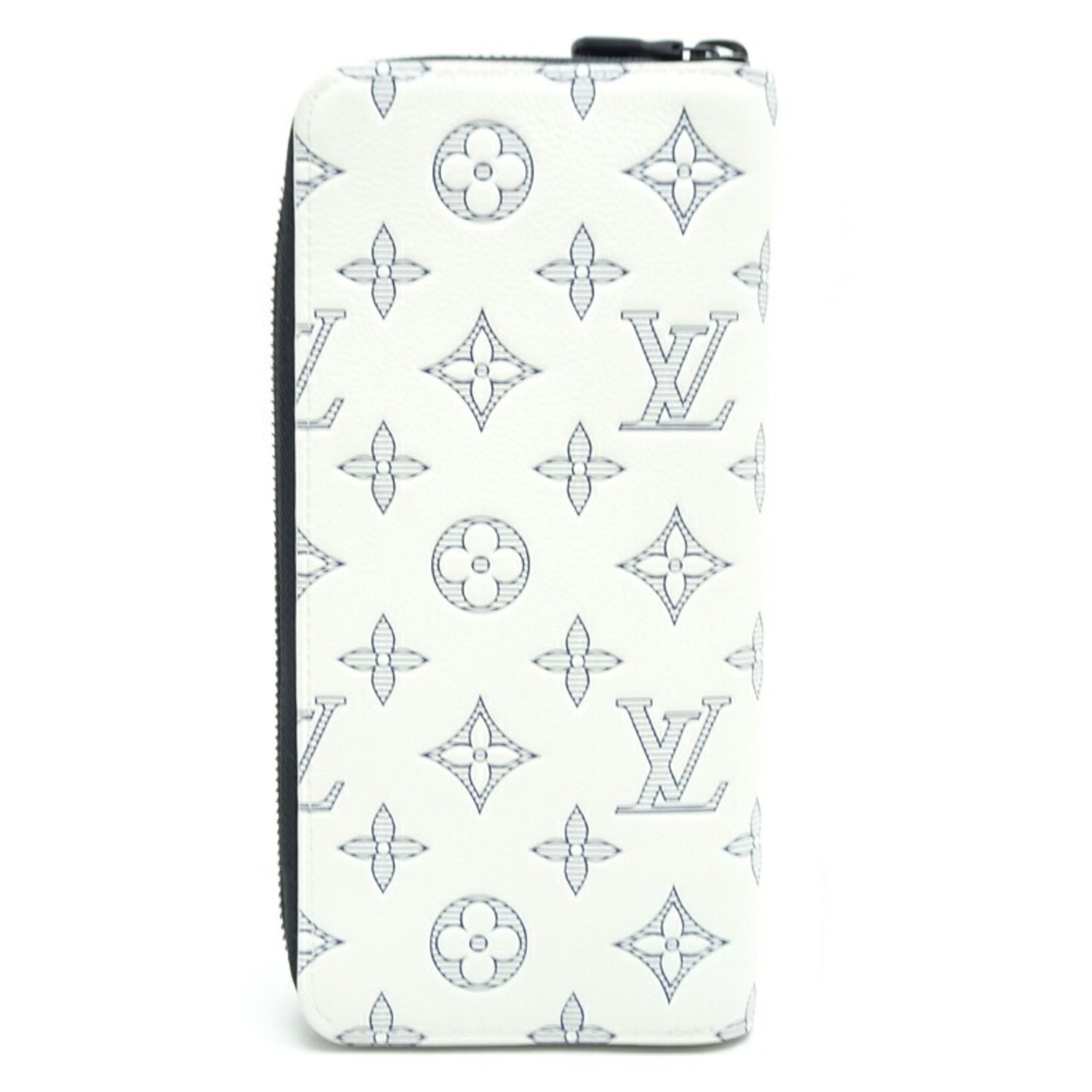 Louis Vuitton Zippy Wallet Vertical and Men's Long ( ) Monogram Shadow White