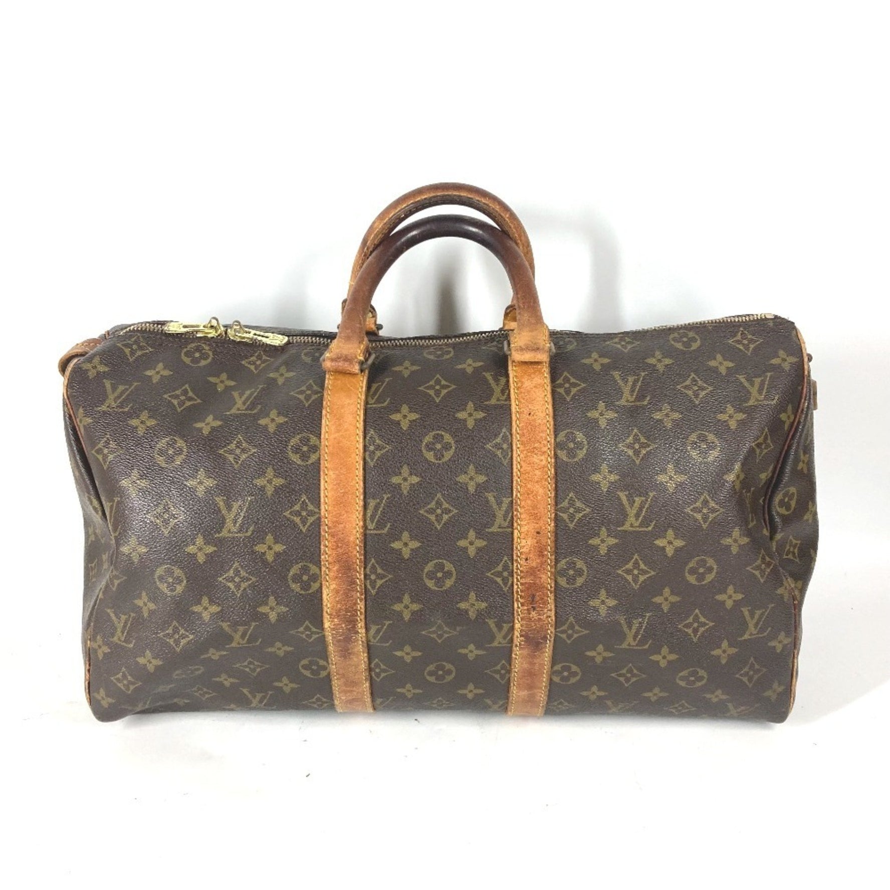 LOUIS VUITTON Monogram Keepall 45 Bag Travel Boston Canvas Men's Women's Brown