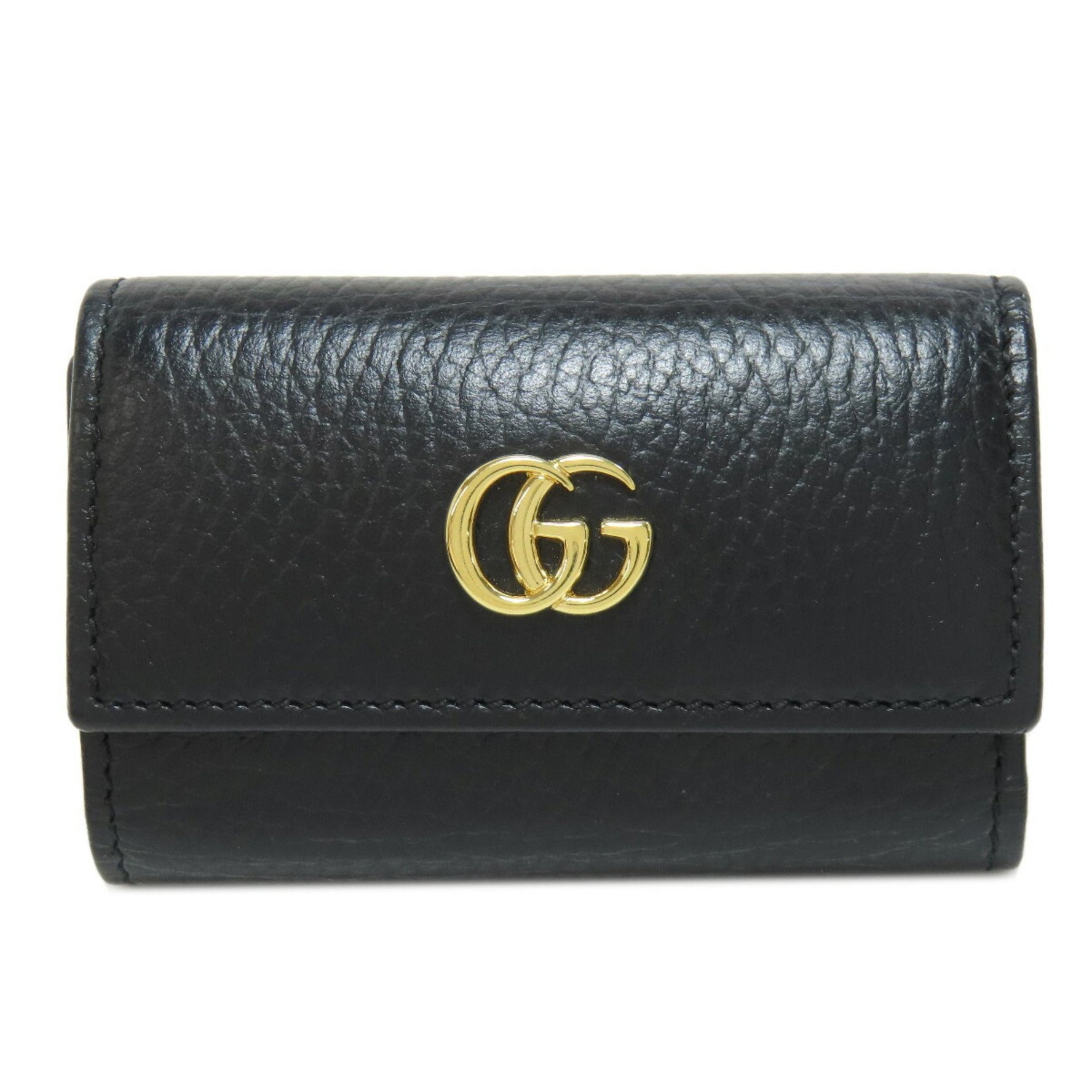 GUCCI Double G Key Case Leather
