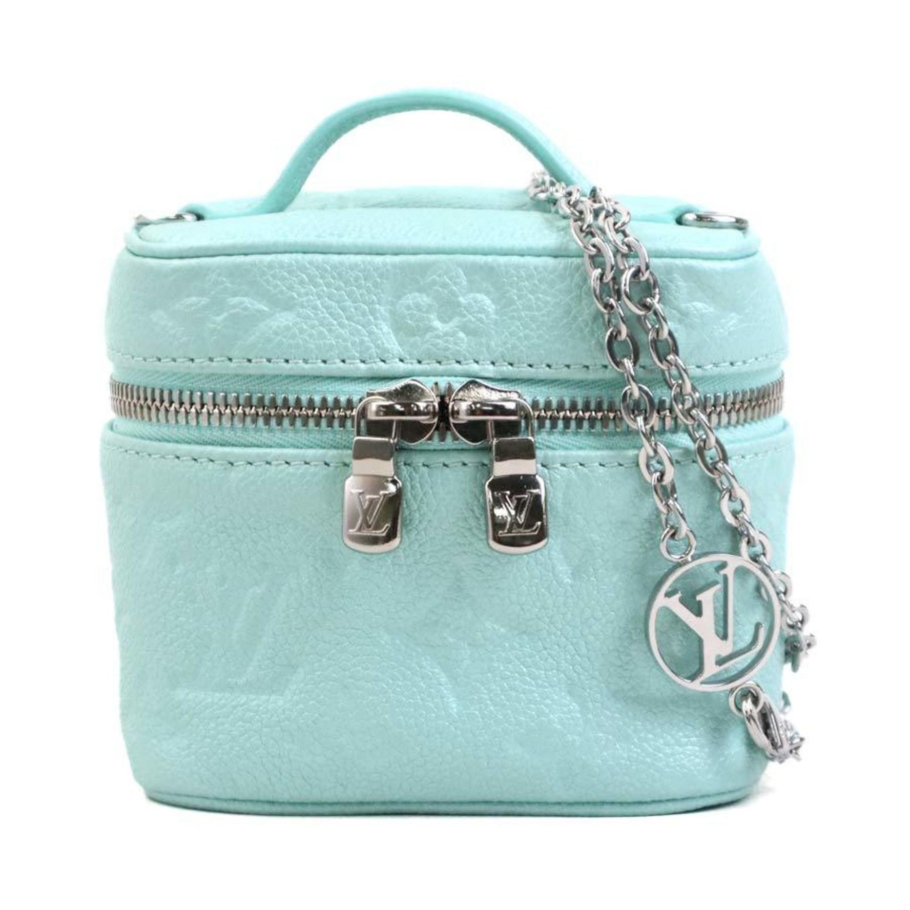 Louis Vuitton Handbag Shoulder Bag Monogram Empreinte Micro Vanity Light Blue Silver