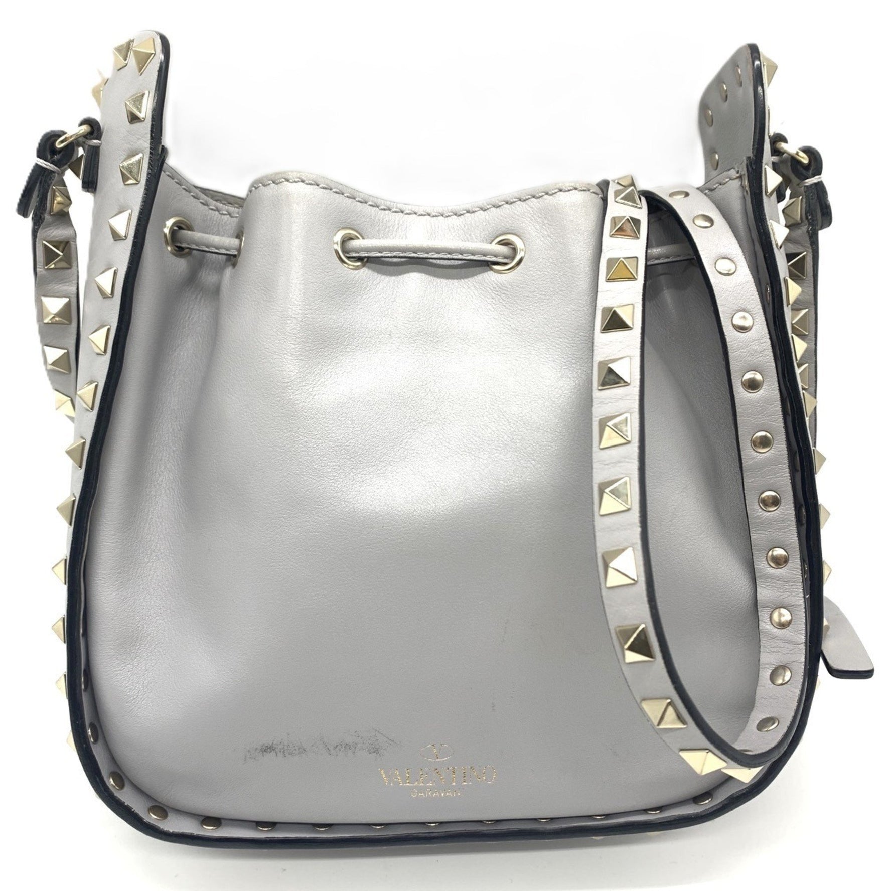 Valentino Garavani Rockstud Shoulder Bag Grey