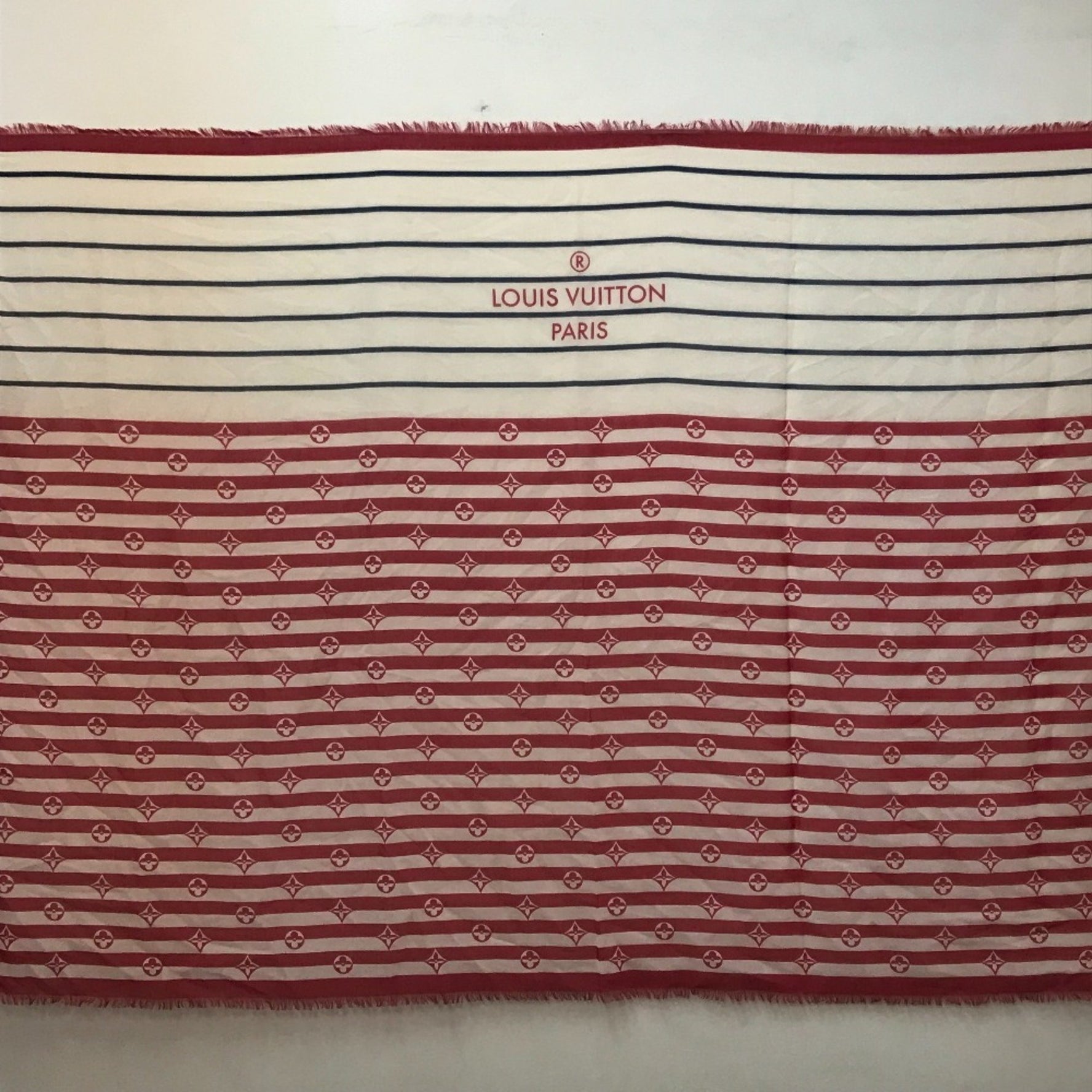 Louis Vuitton Width Stole/Shawl x Red