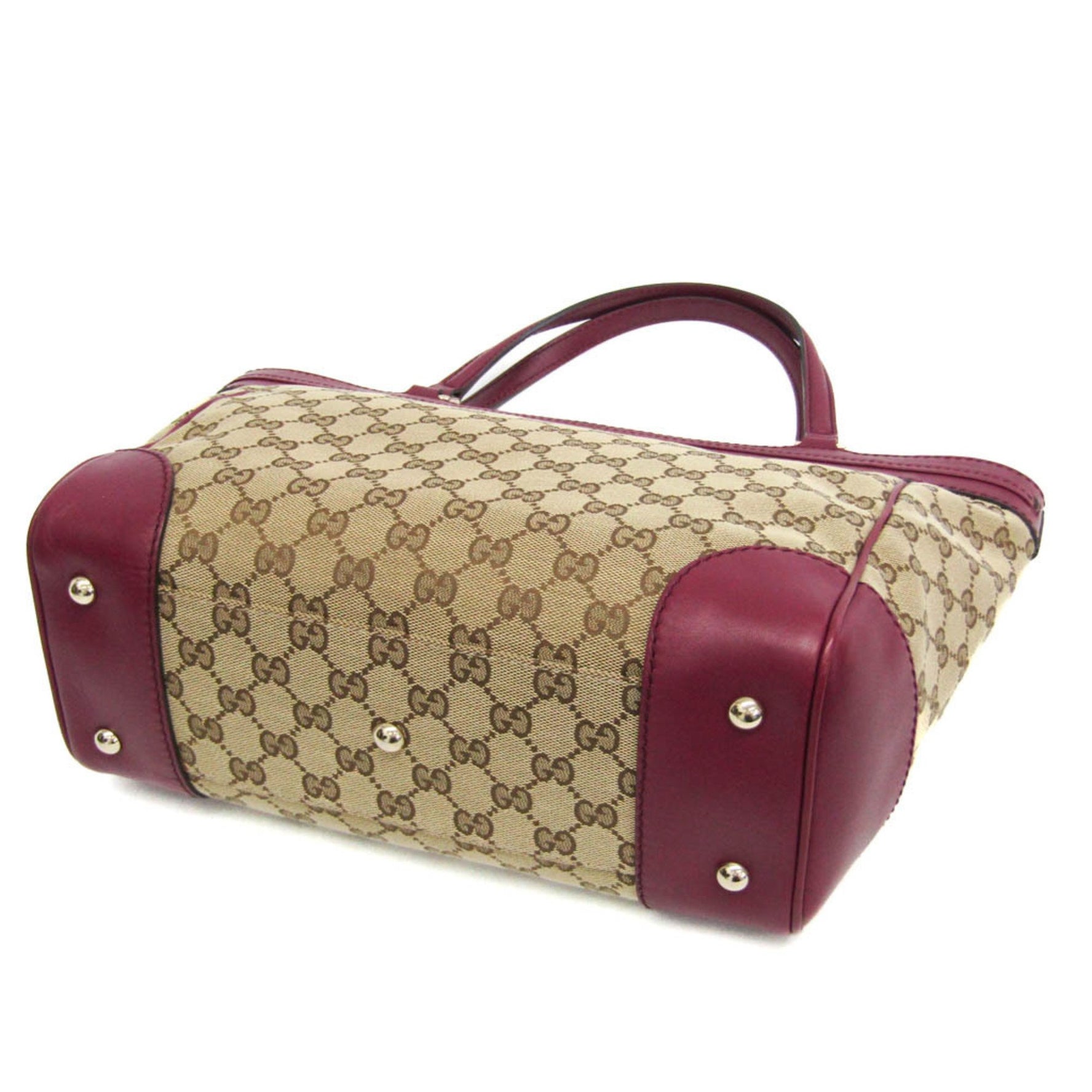 Gucci GG Canvas Mayfair Ribbon GG Canvas,Leather Tote Bag Beige,Brown,Purple