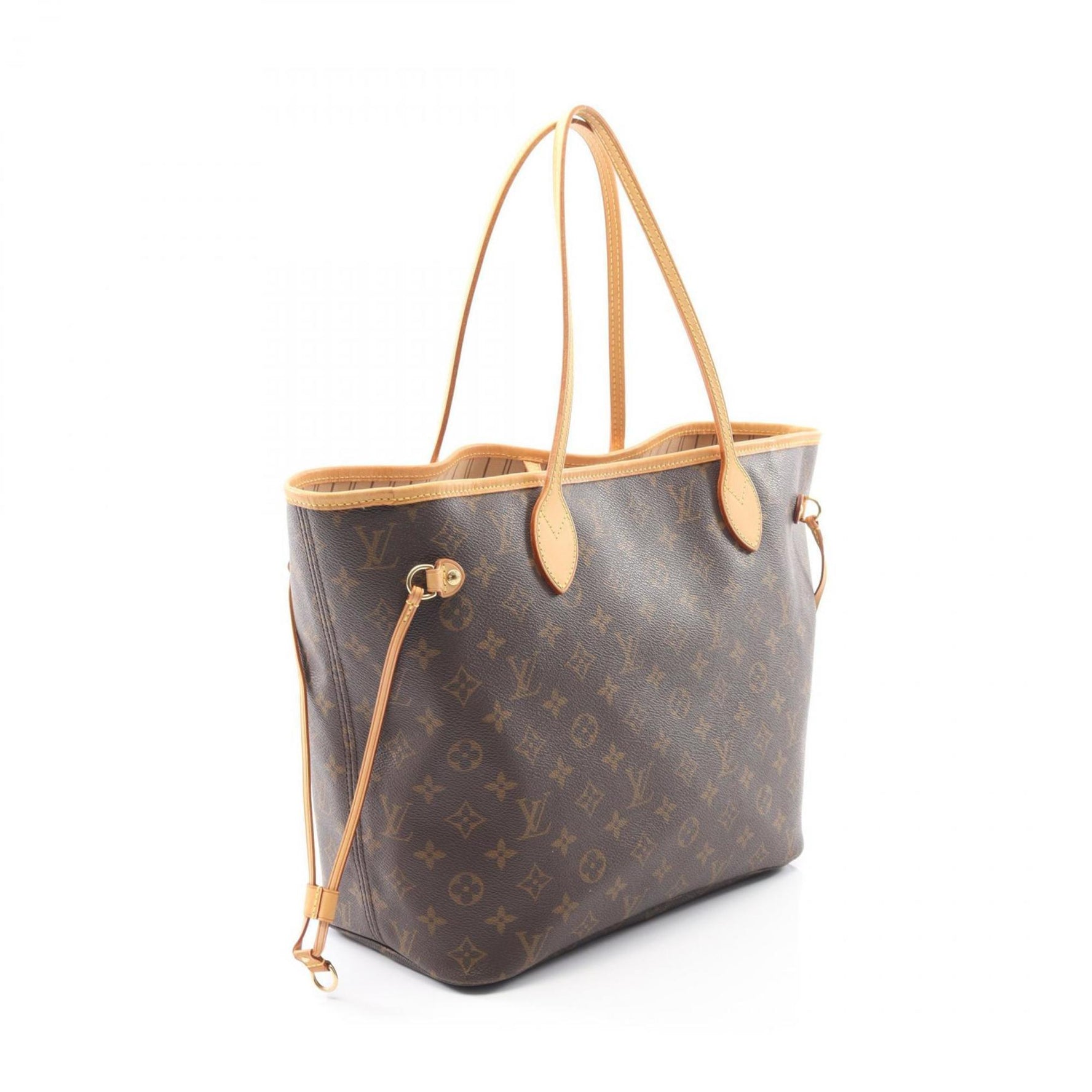 Louis Vuitton Neverfull MM Tote Bag, Coated Canvas and Leather, Monogram, Brown