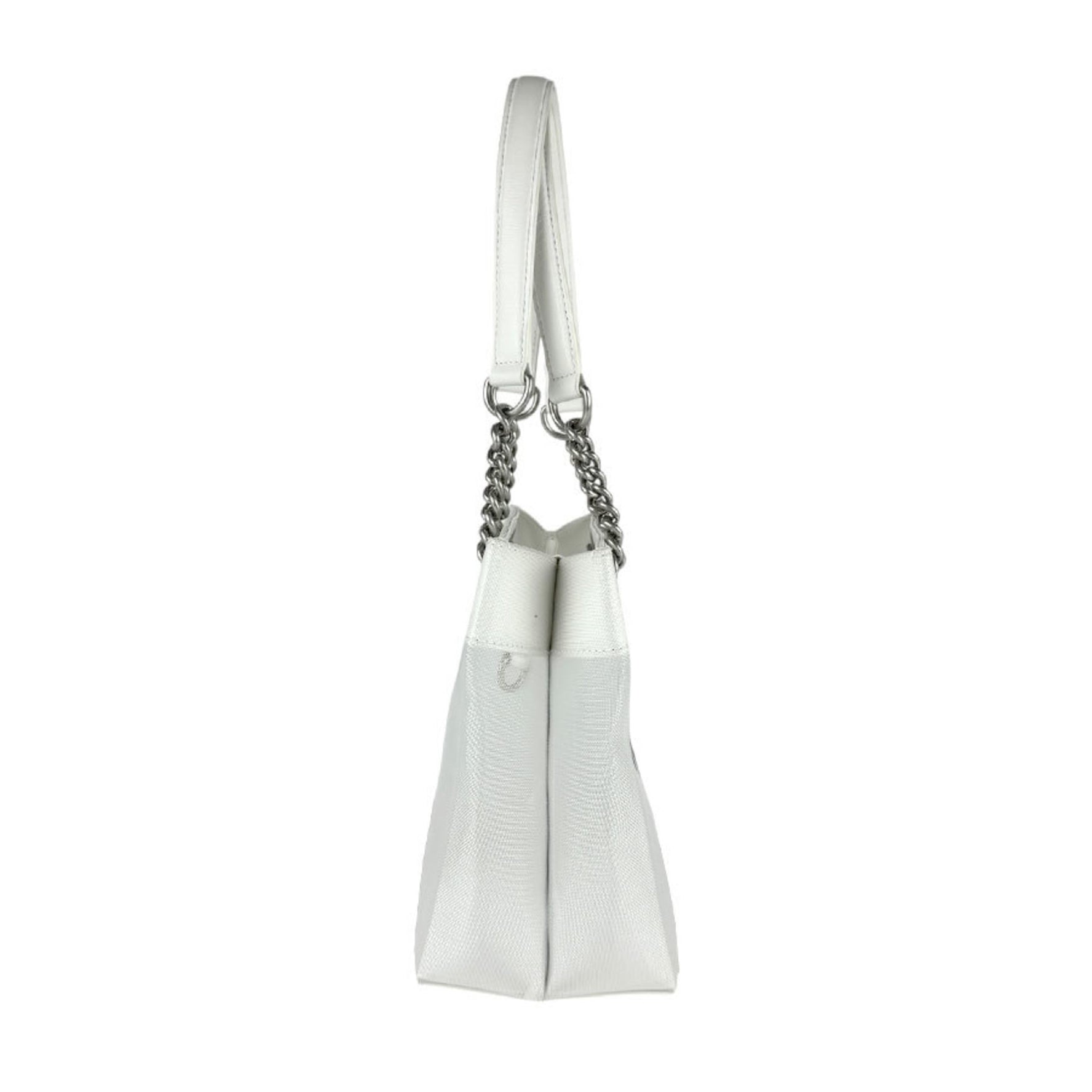 BALENCIAGA Handbag Duty Free Leather Mesh White Women's z3546