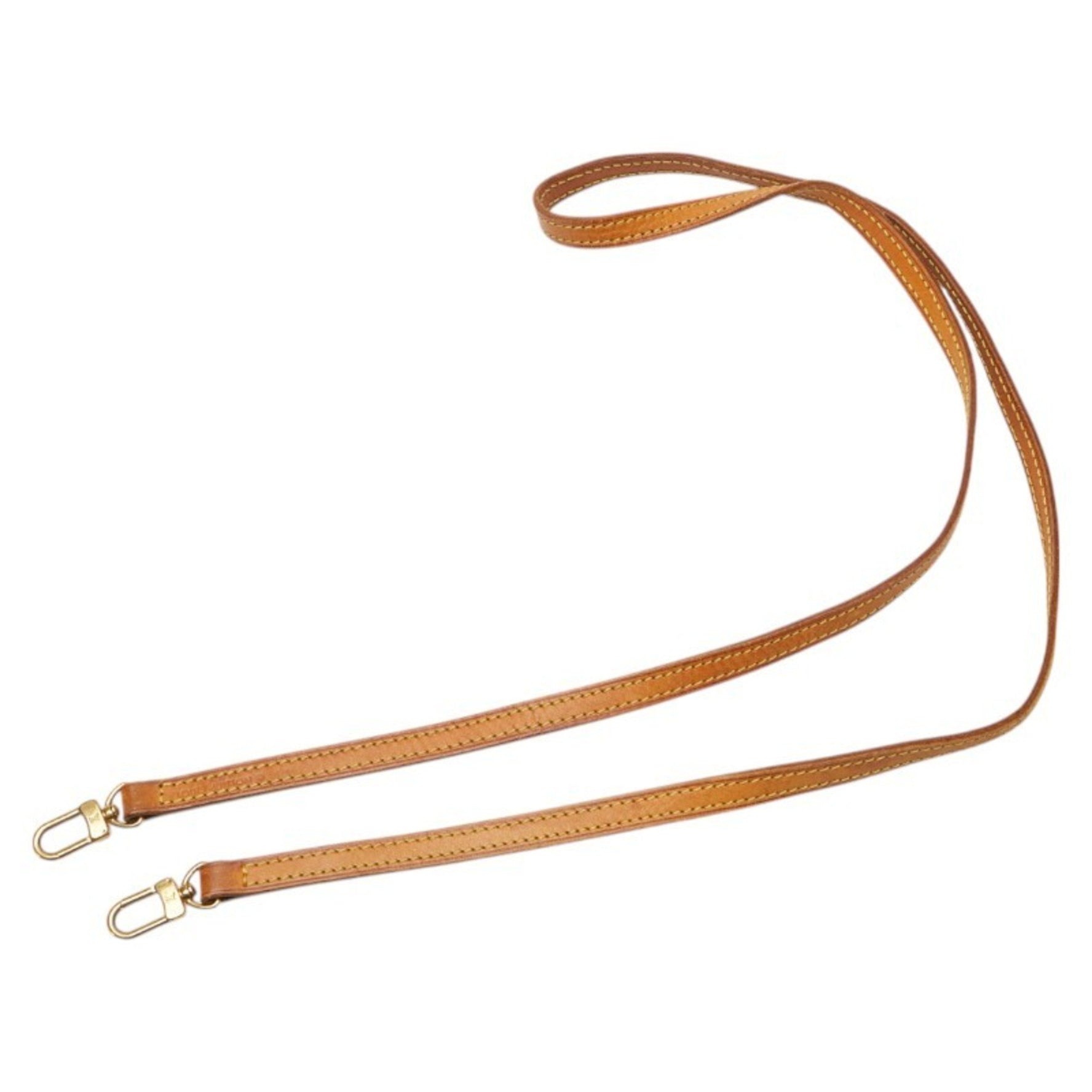 Louis Vuitton shoulder strap, beige leather, women's LOUIS VUITTON