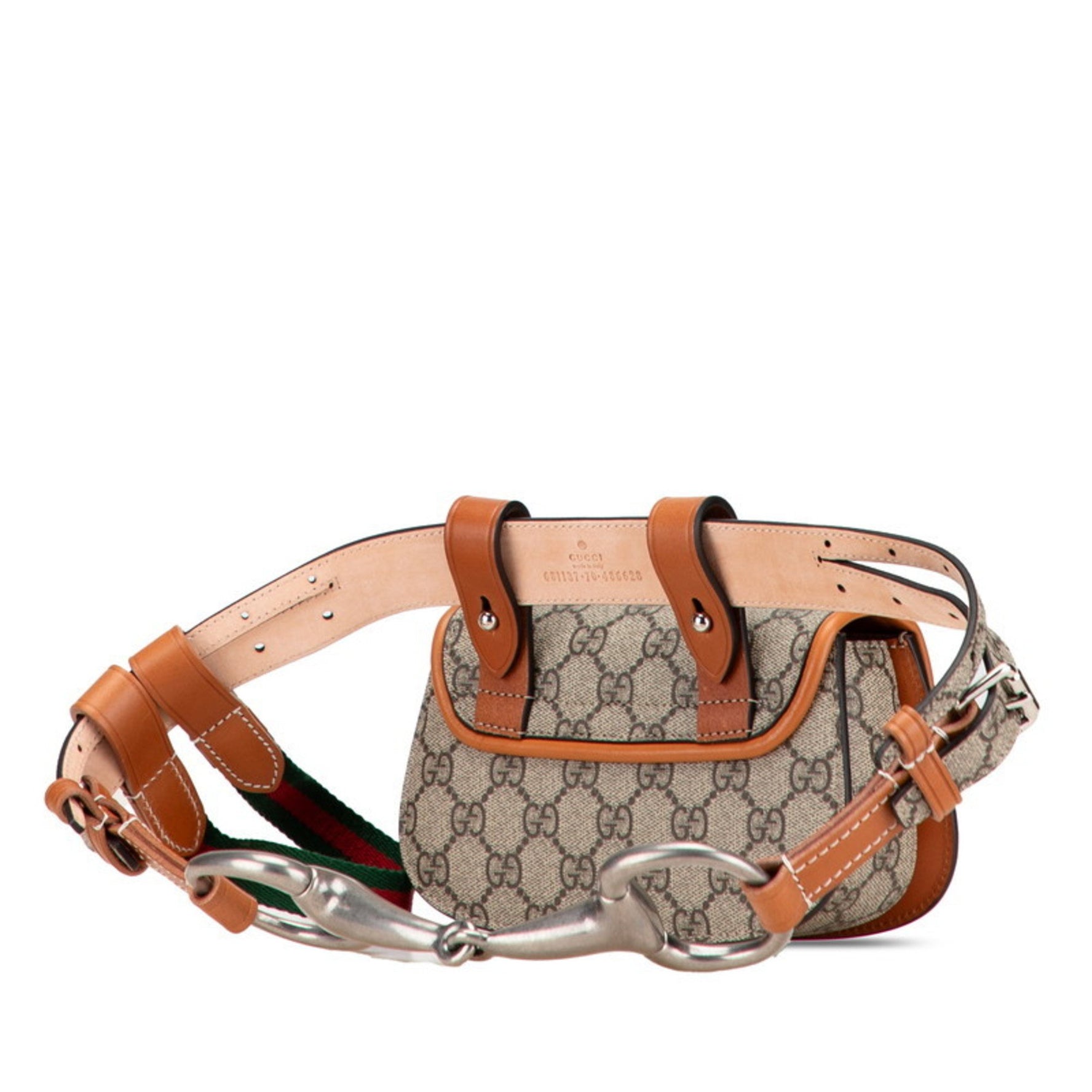 Gucci GG Supreme Bamboo Belt Bag/Waist Bag Beige/Brown Leather