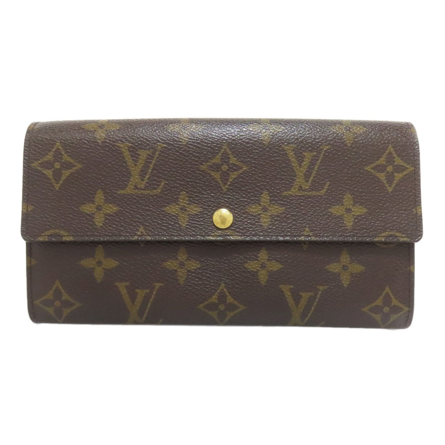 Louis Vuitton Portefeuille Sarah (old model) long wallet in canvas .