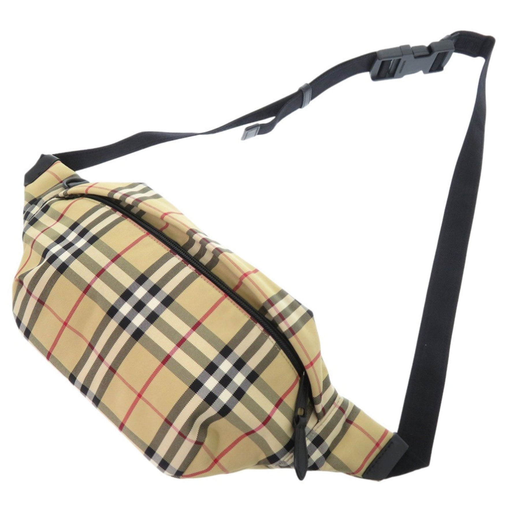 Like new Burberry Nova Check Body Bag Nylon and Calfskin Leather Archive Beige 0741