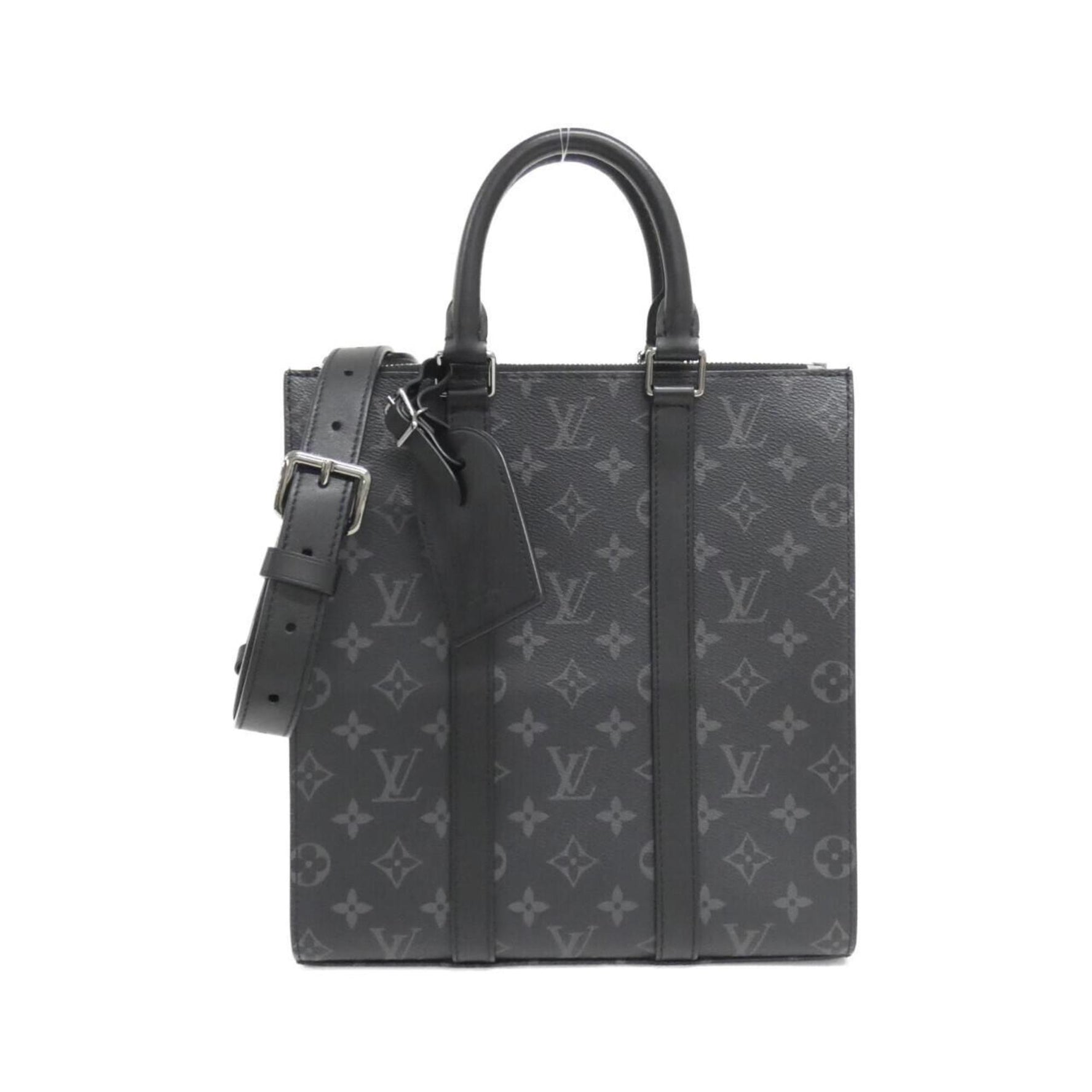 Louis Vuitton Monogram Eclipse Sac Plat Cross Handbag