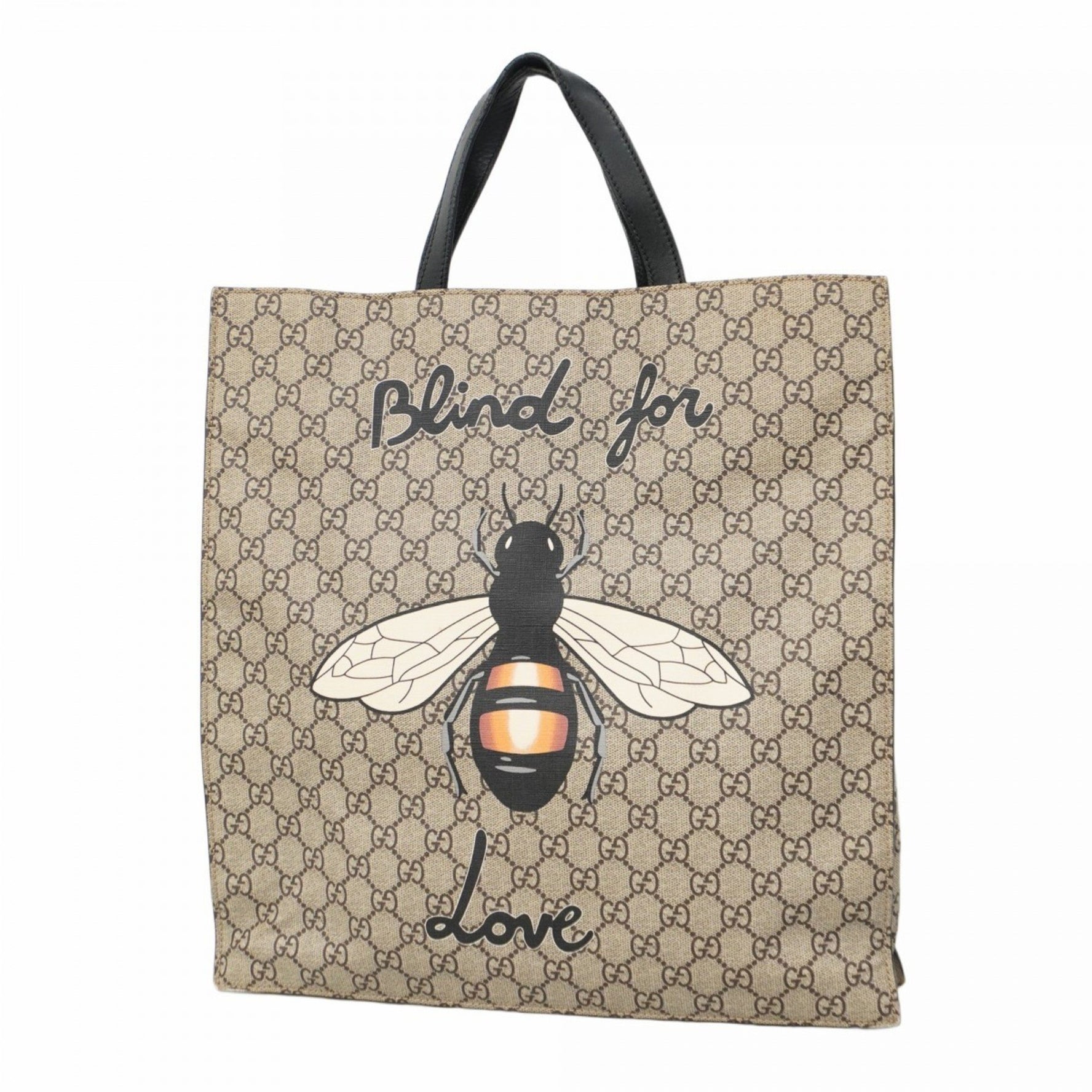 Gucci GG Supreme Bee handbag brown black women's