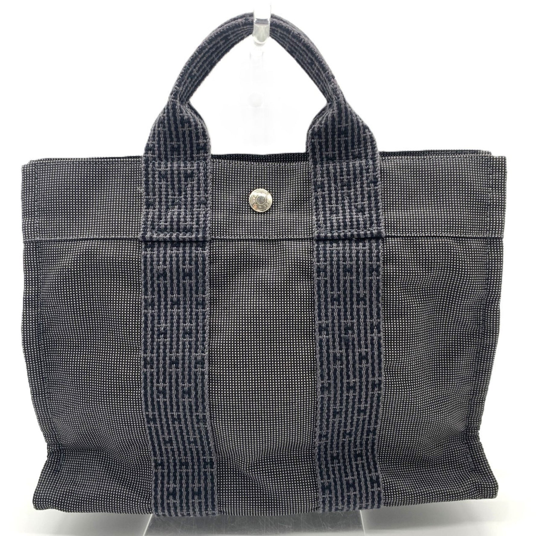 Hermès Air Line Tote Bag PM Handbag Canvas Gray Women's HERMES