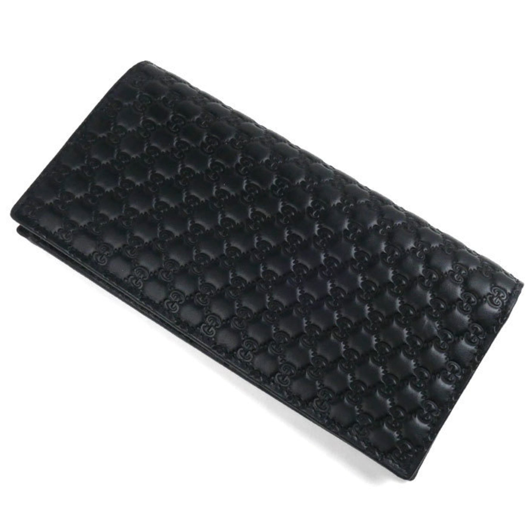 GUCCI Micro Guccissima Long Wallet Black Outlet Men's