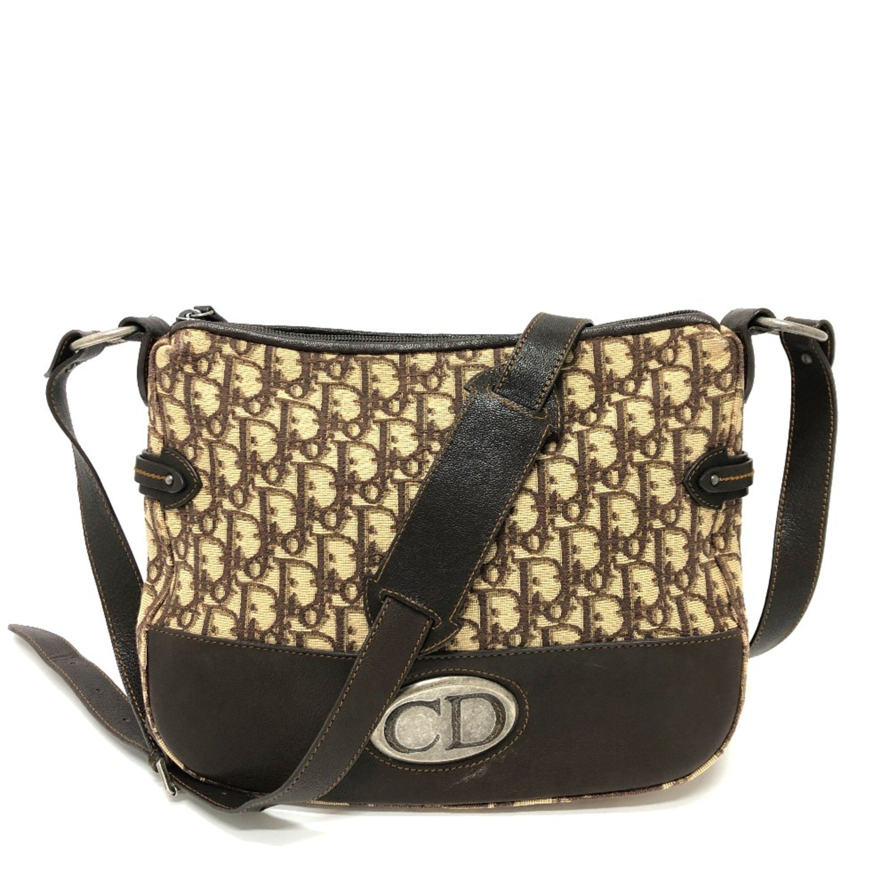 Christian Dior Christian Trotter Bag Shoulder Bag SilverHardware