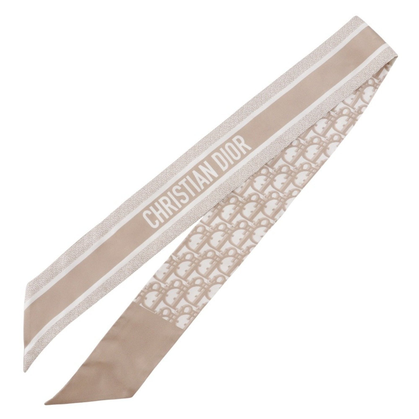 Christian Dior Mitzah Oblique Scarf, Silk Ribbon