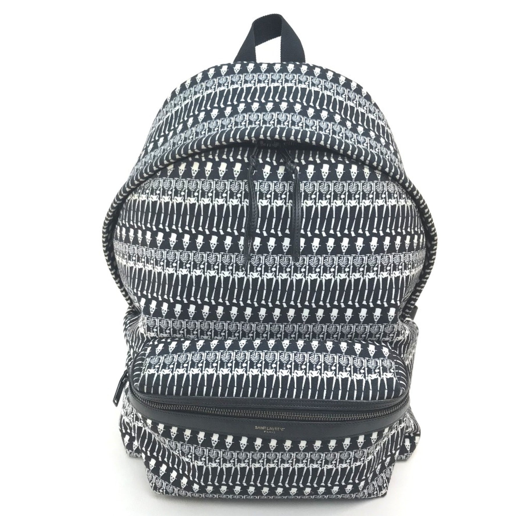 Saint Laurent Paris Backpack Backpack Black x White