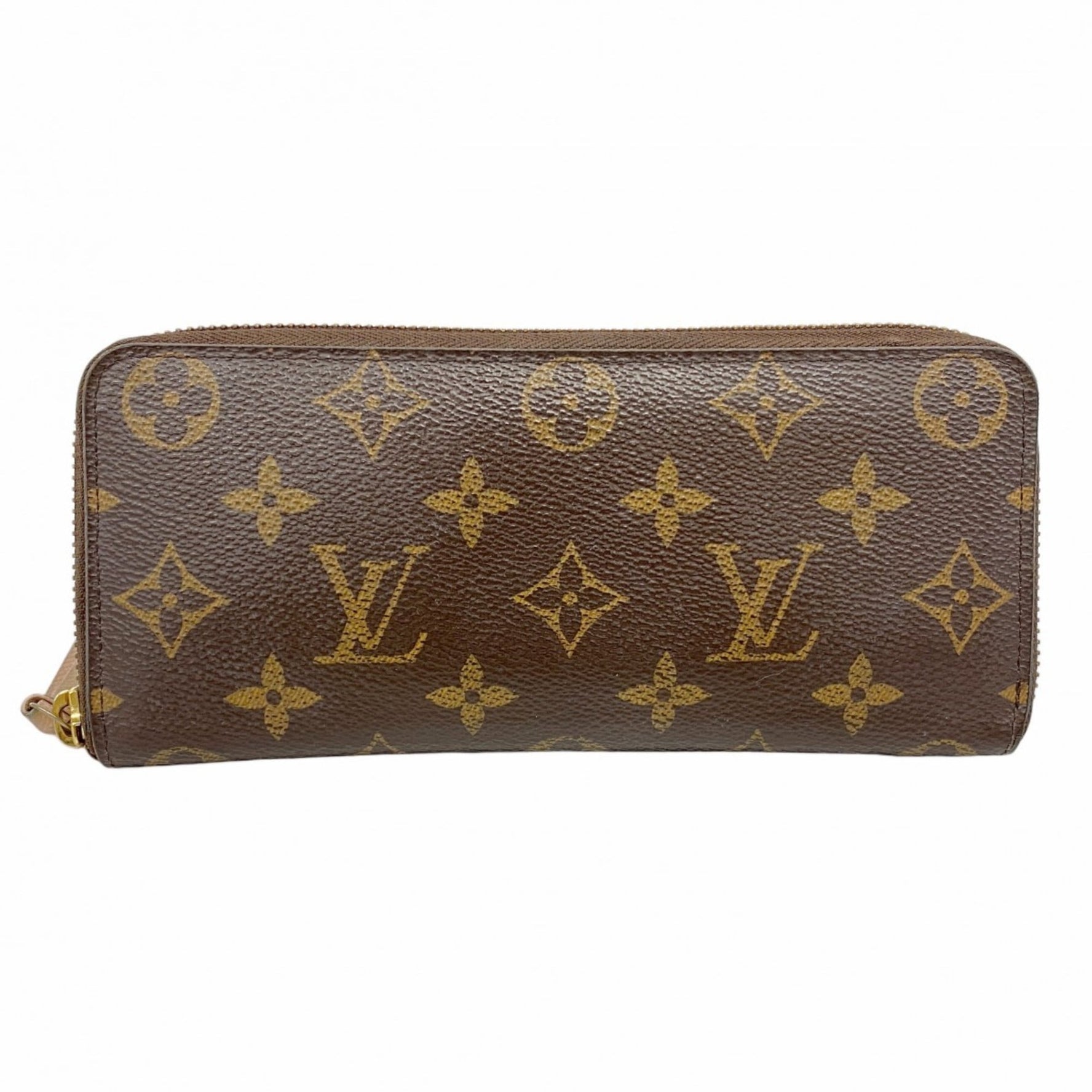 Louis Vuitton Monogram Portefeuille Clemence Long Wallet Brown Rose Ballerine
