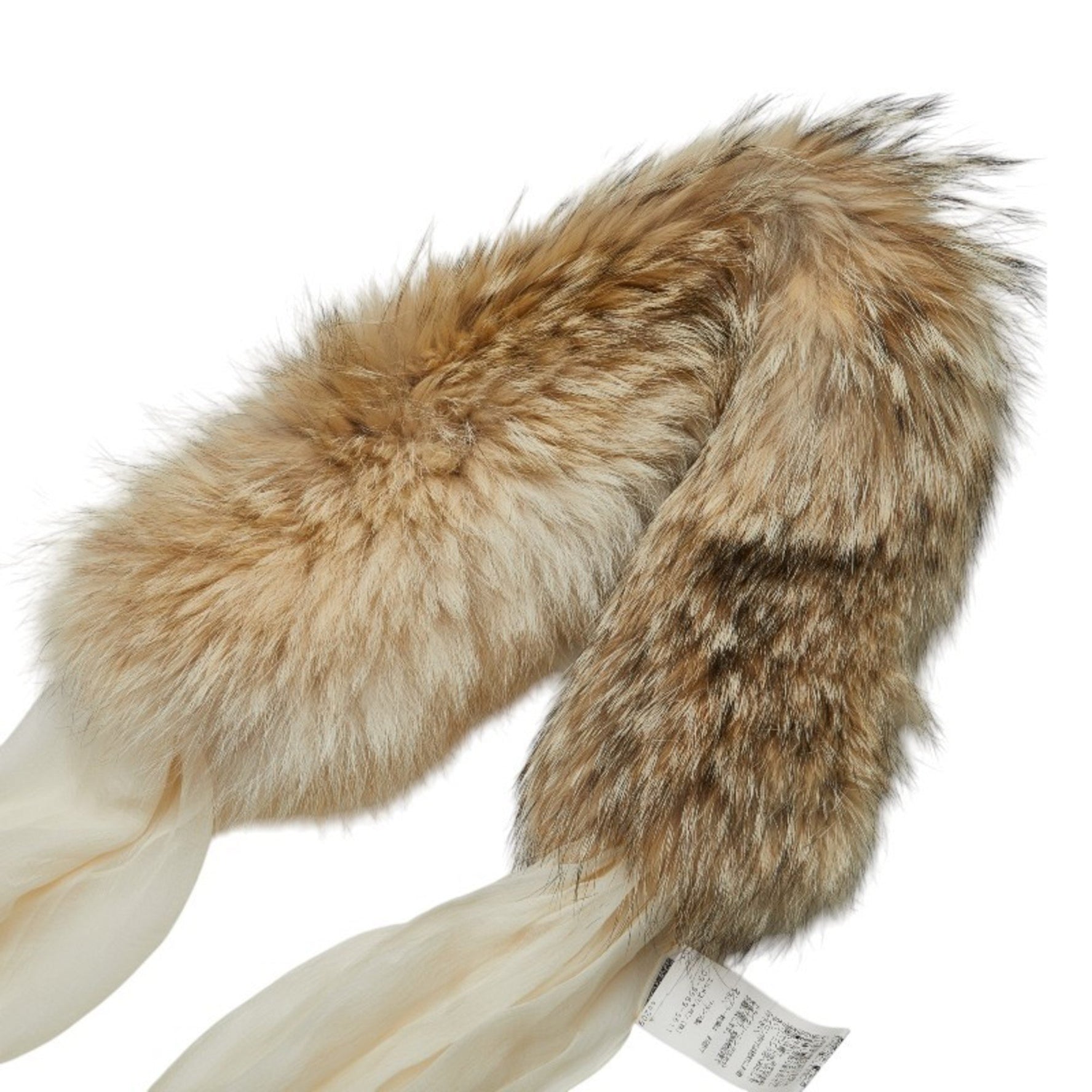 Hermes Scarf White Beige Silk Coyote Women's HERMES