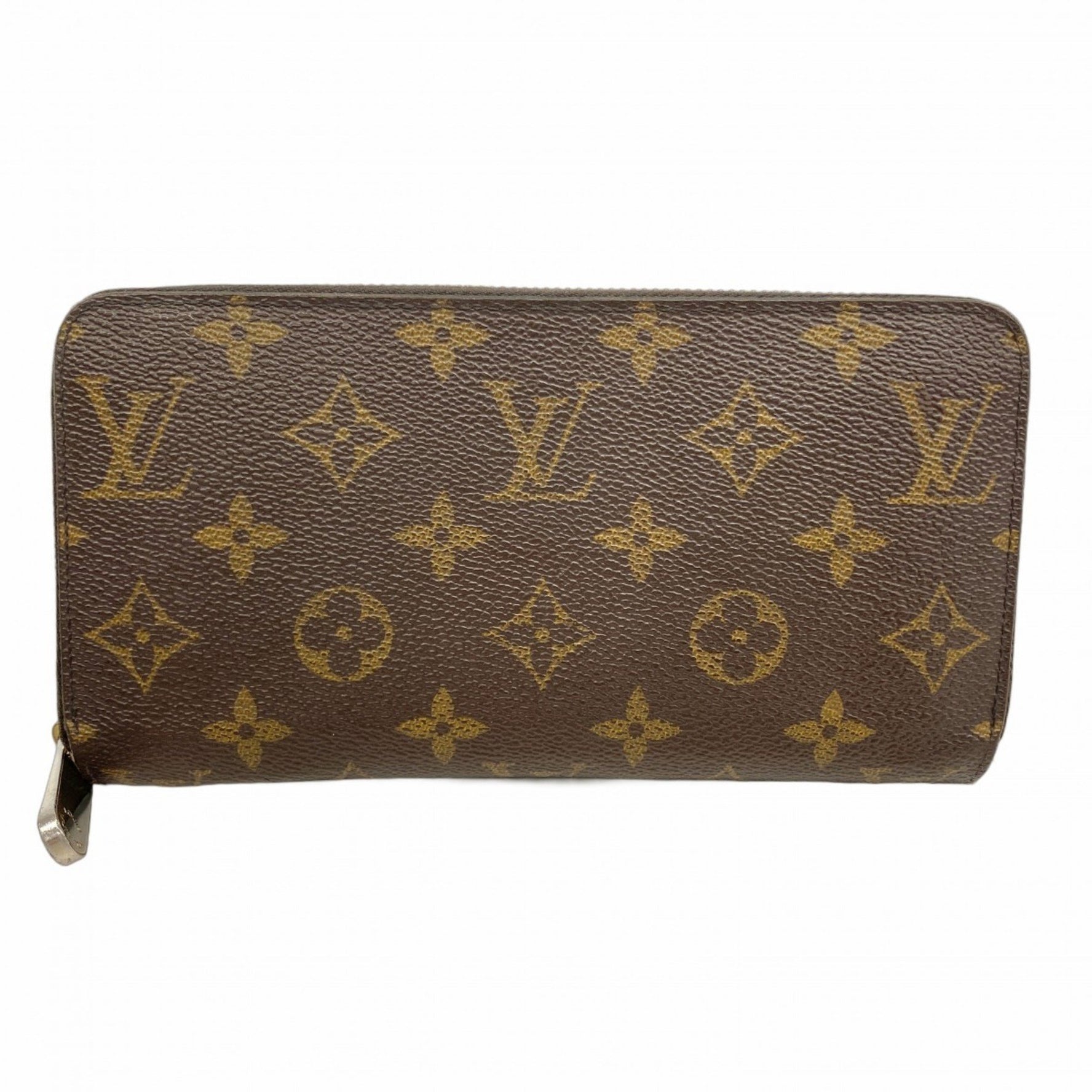 Louis Vuitton Monogram Zippy Wallet M41896 Brown Coquelicot Women's