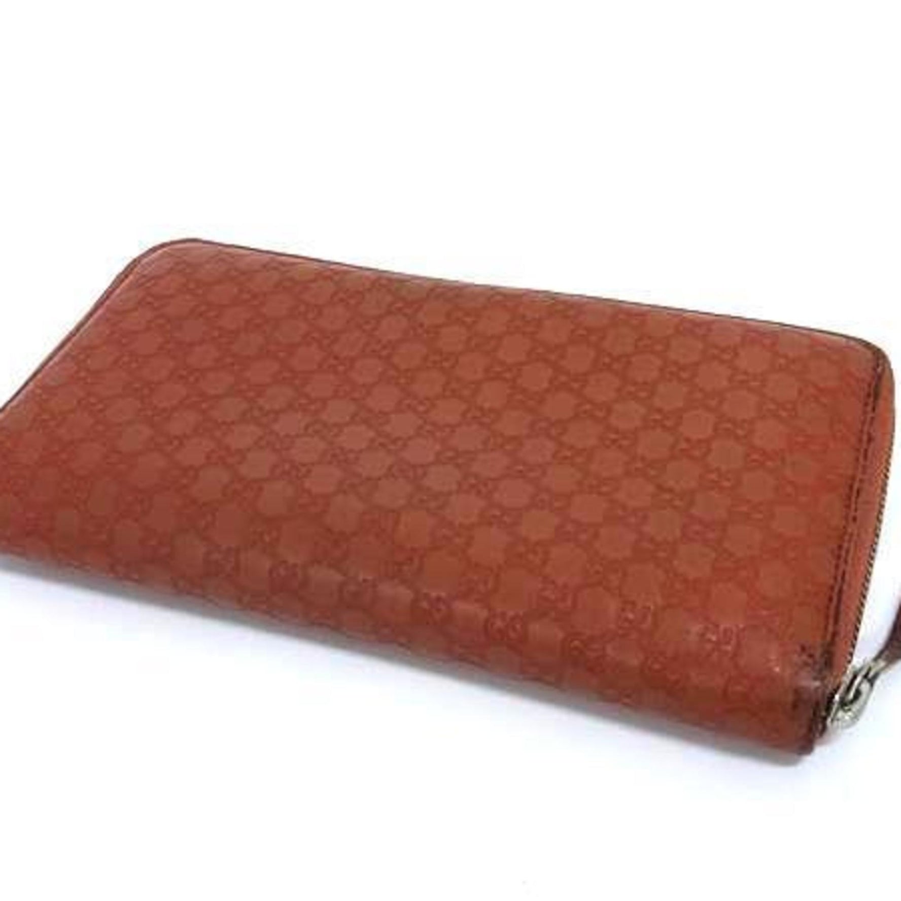 GUCCI Micro Guccissima Organizer Long Wallet Leather Round