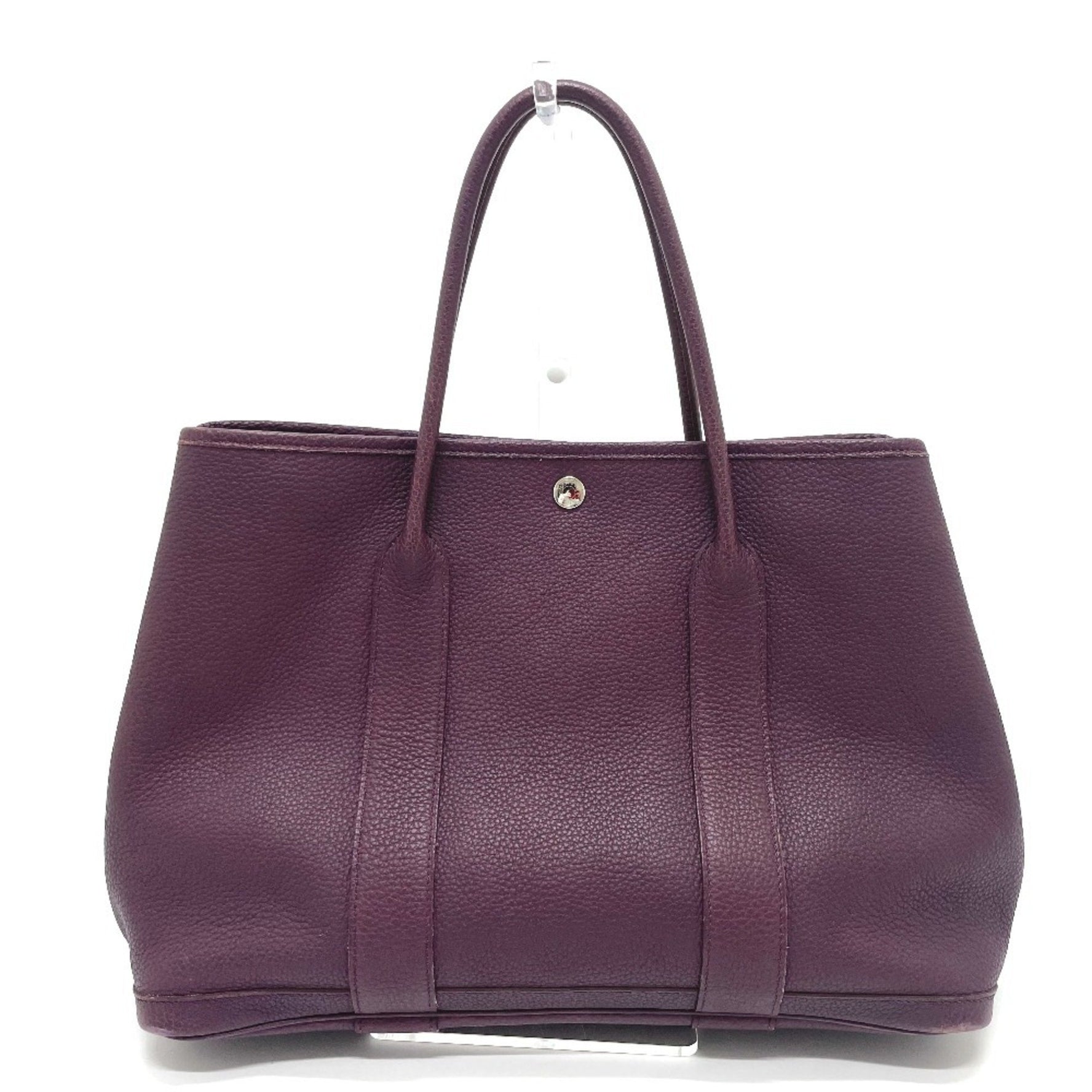 HERMES Garden Party PM Shoulder Tote Bag in Negonda, Cassis and
