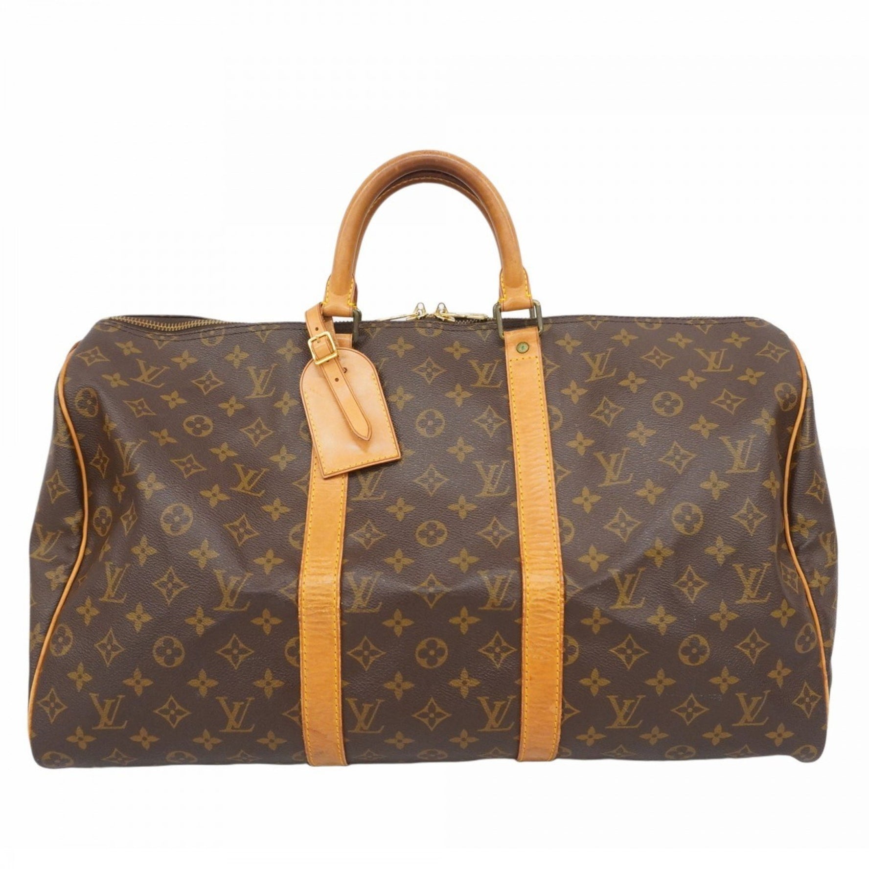 Louis Vuitton Monogram Keepall 50 Boston Bag Brown Men's and Women's