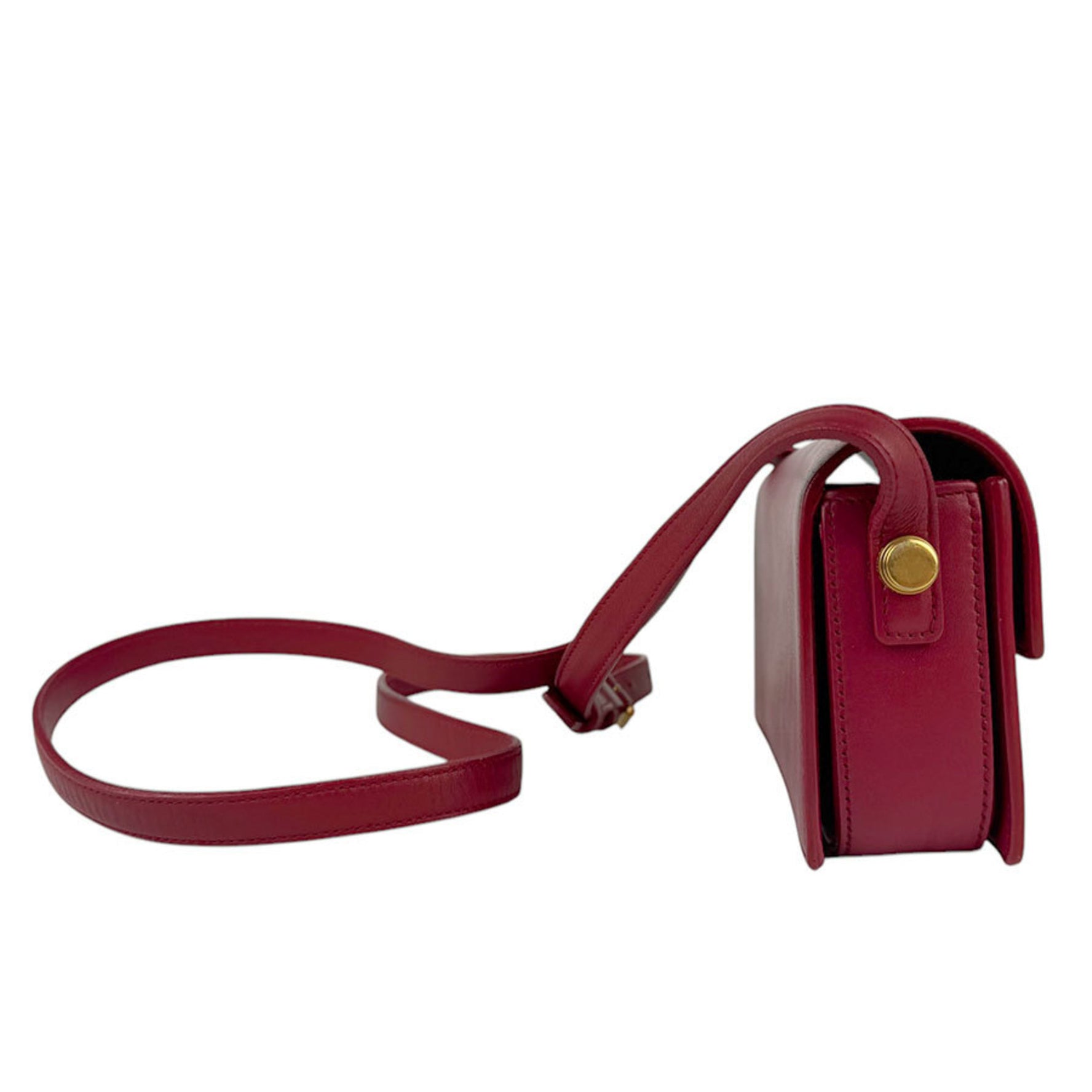 Saint Laurent shoulder bag classic loulu leather bordeaux gold women's z4411