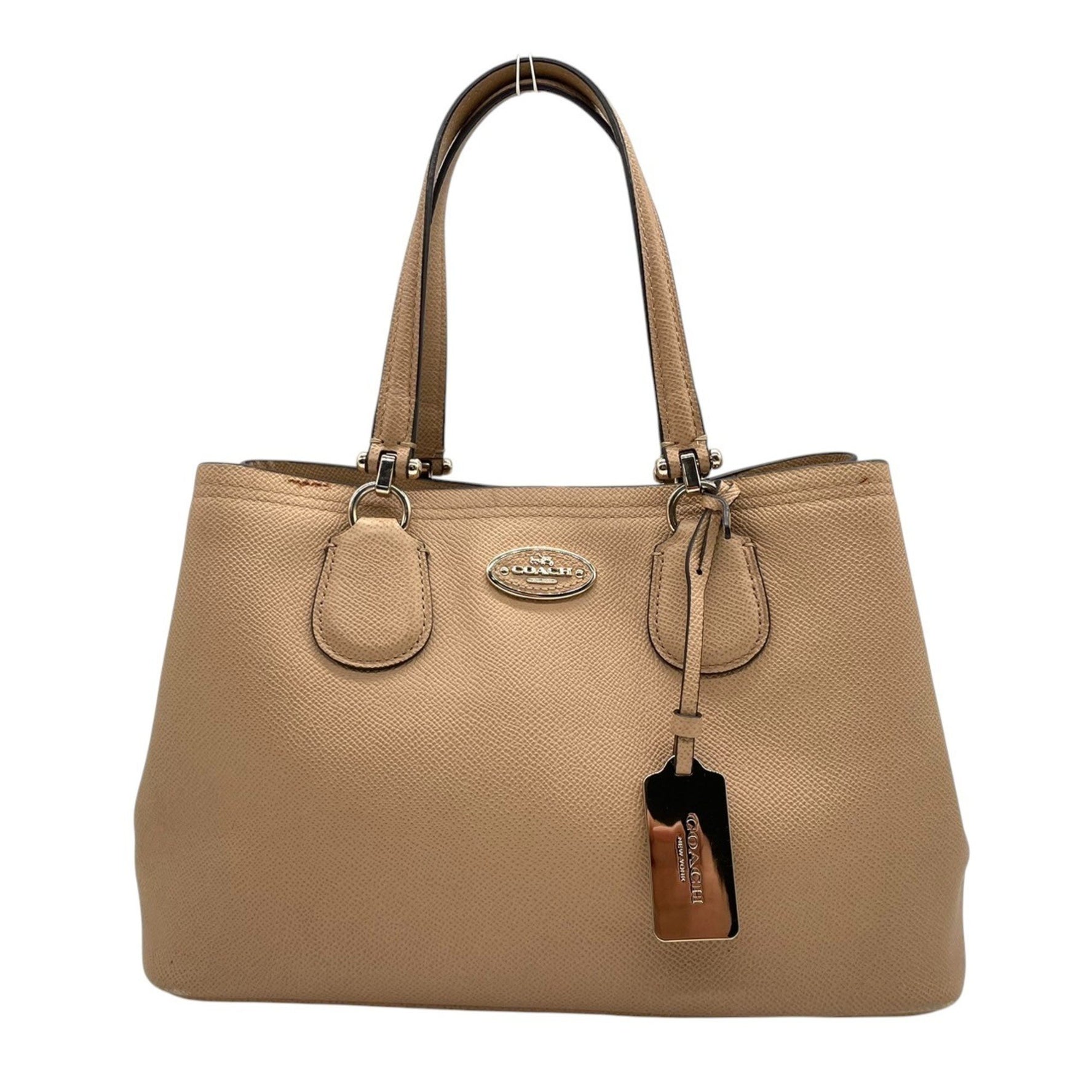 COACH Mini Christy Carryall Handbag Crossgrain Leather, Tote Bag, Shoulder Size