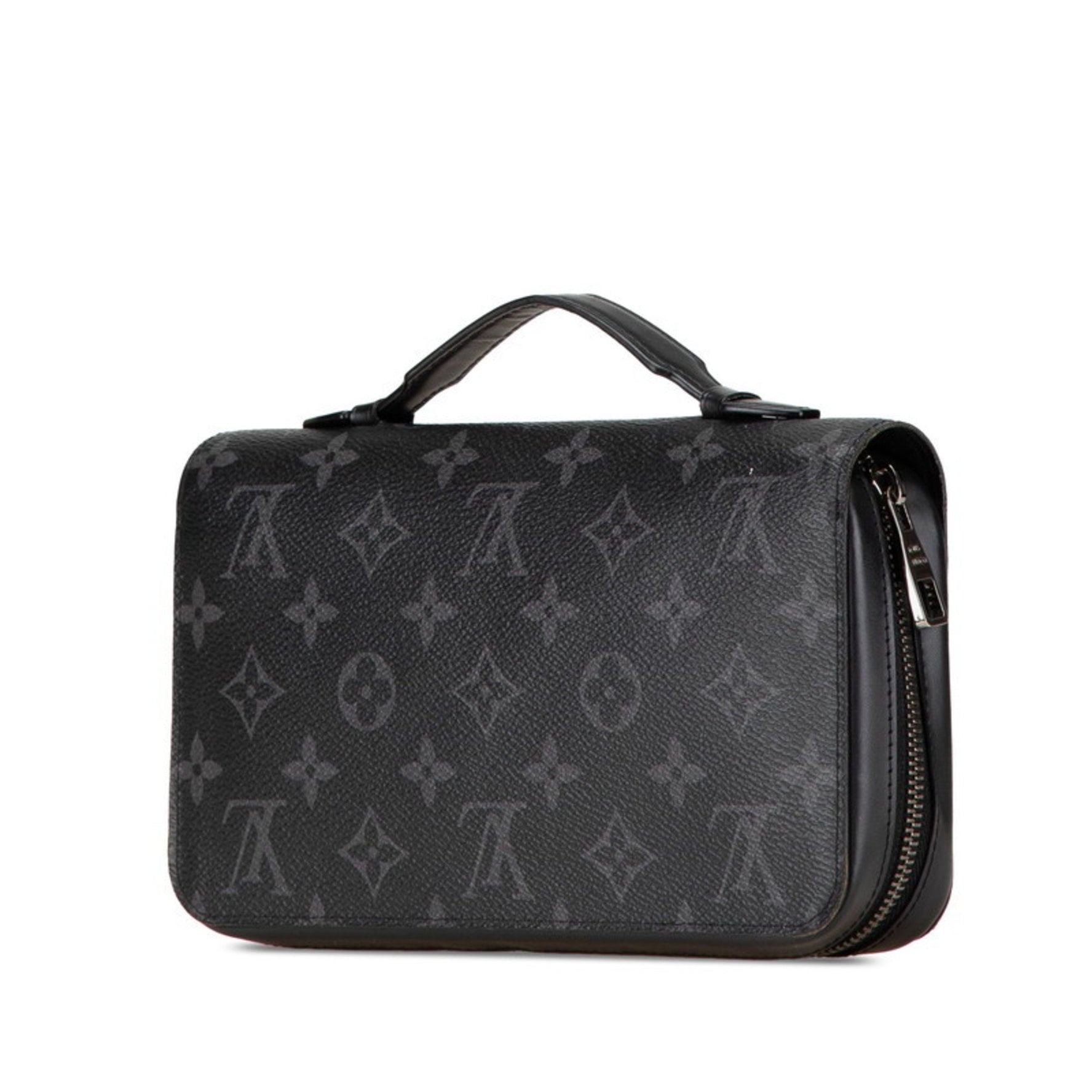 Louis Vuitton Monogram Eclipse Zippy XL Round Zipper Long Wallet PVC Leather