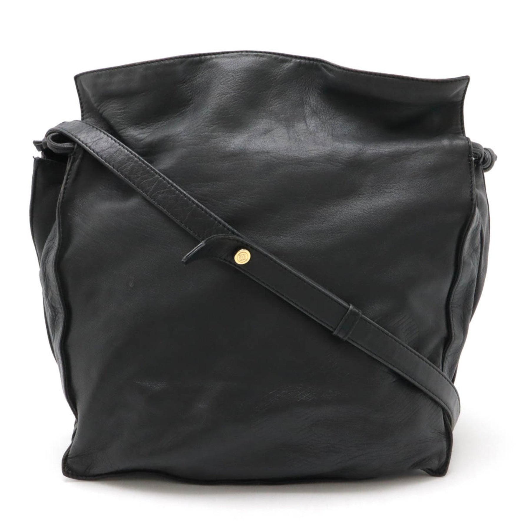LOEWE Anagram Shoulder Bag Leather Black