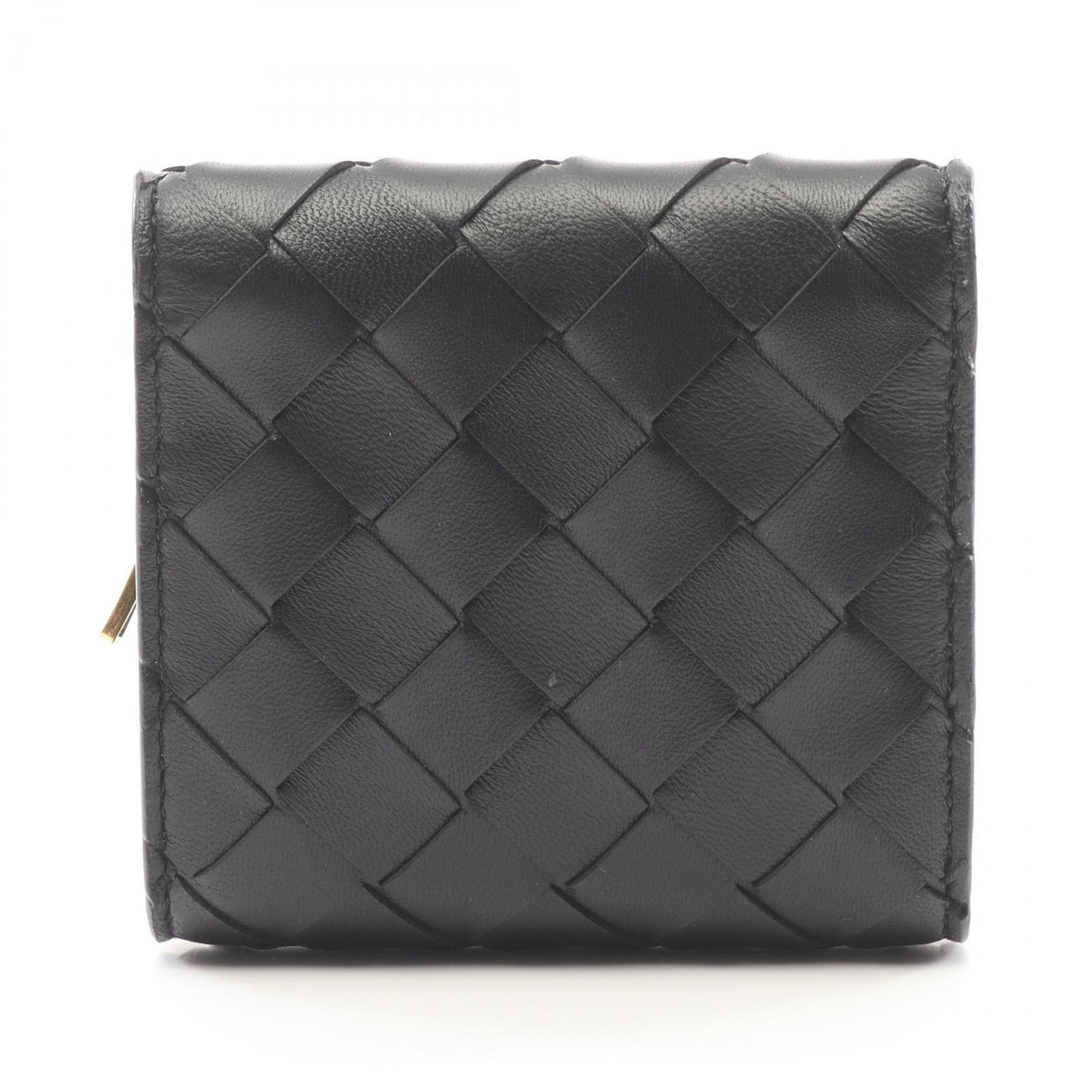 BOTTEGA VENETA Intrecciato Compact Tri-fold Wallet Leather