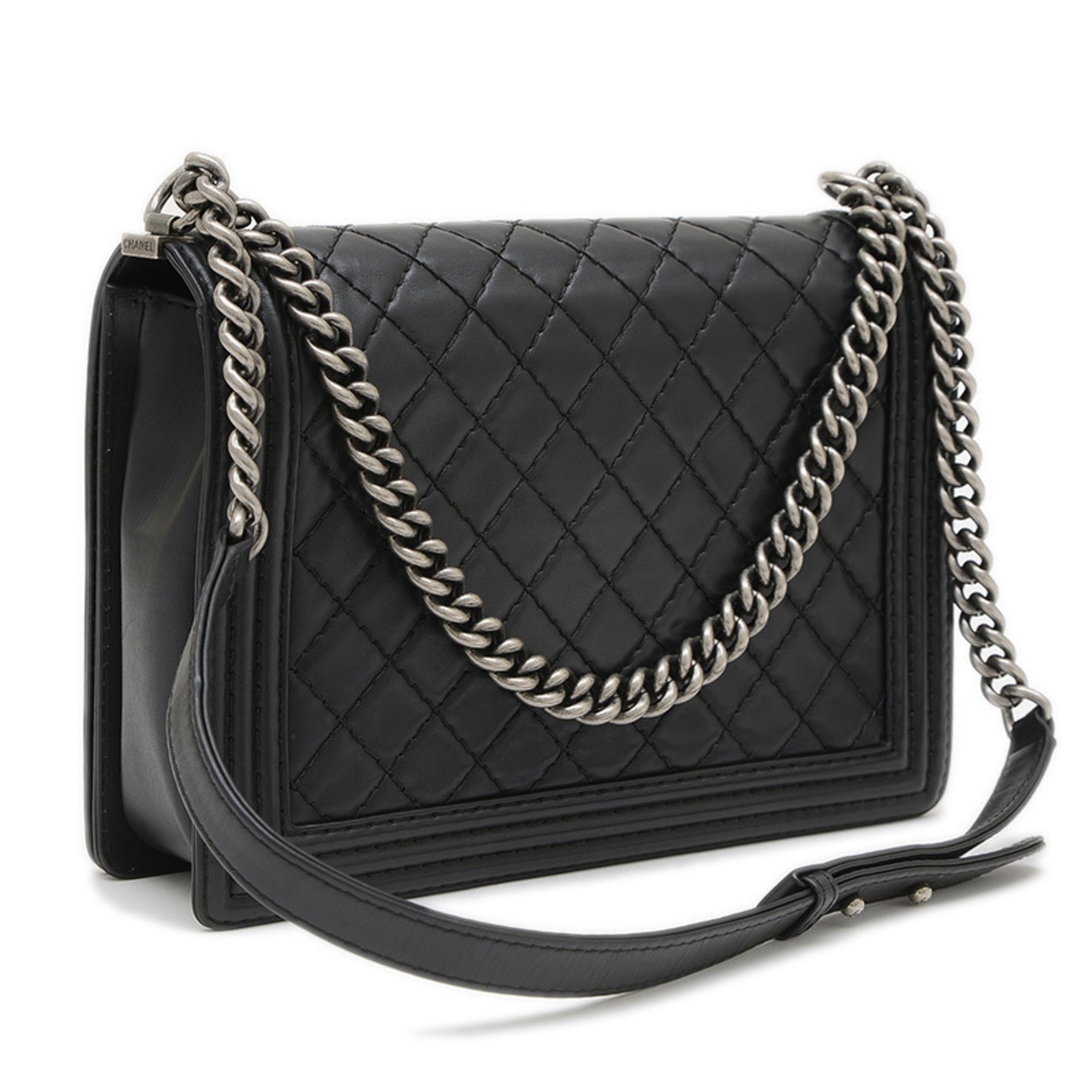 CHANEL Boy Chain Shoulder Bag in Lambskin
