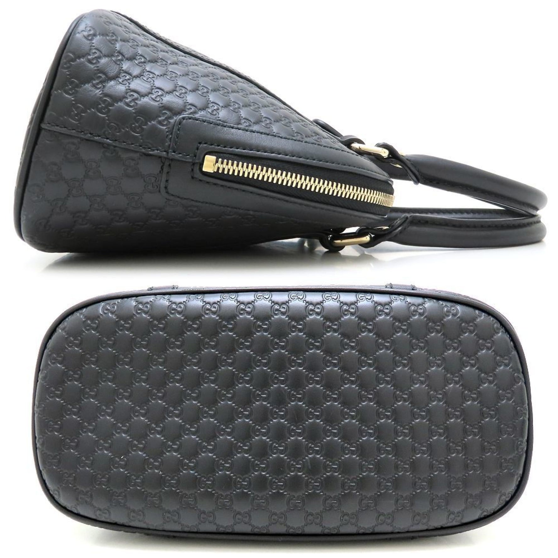 GUCCI Micro Guccissima 2-Way Handbag in Black Leather (Product Code: 352623)