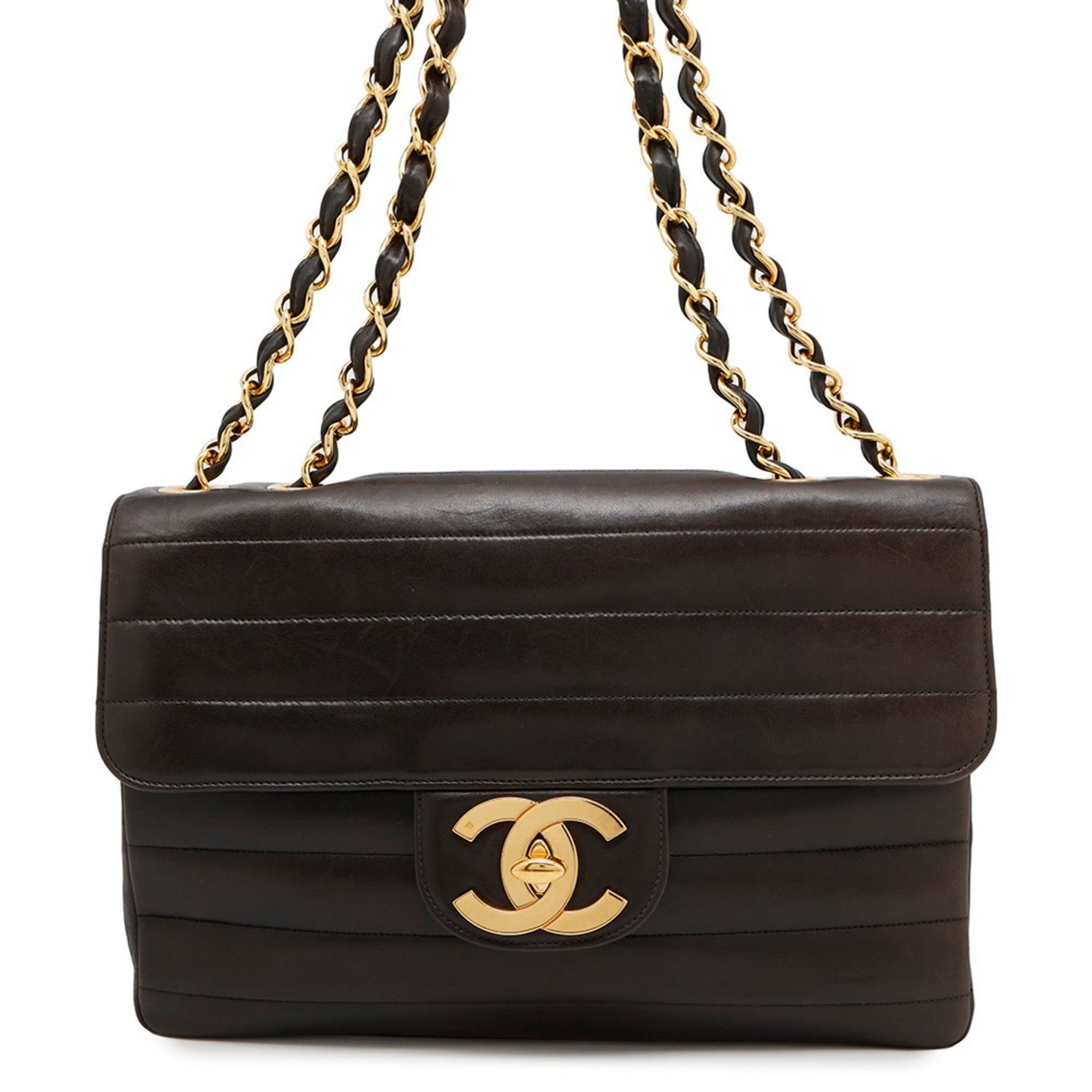 CHANEL Mademoiselle Coco Mark Lambskin Chain Shoulder Bag