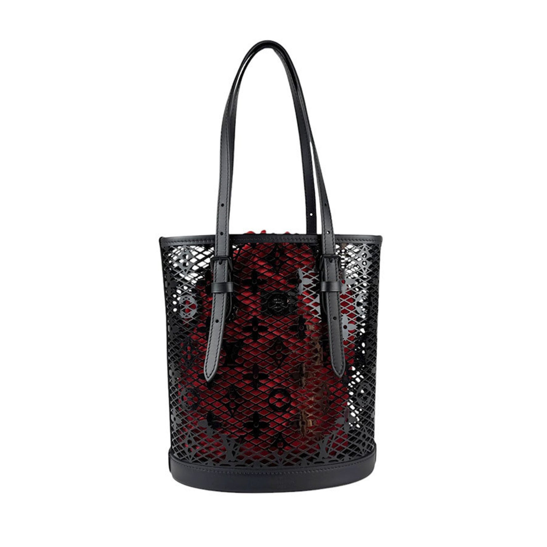 Louis Vuitton Handbag Monogram Lace Bucket PM Patent Leather