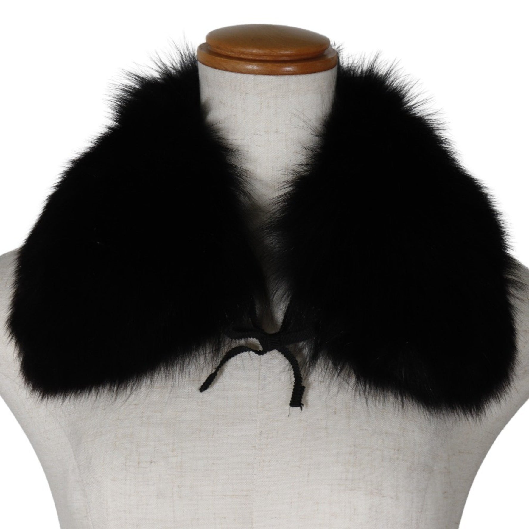 PRADA Tippet Other Fashion Accessories Fox Made in Italy Black Ladies