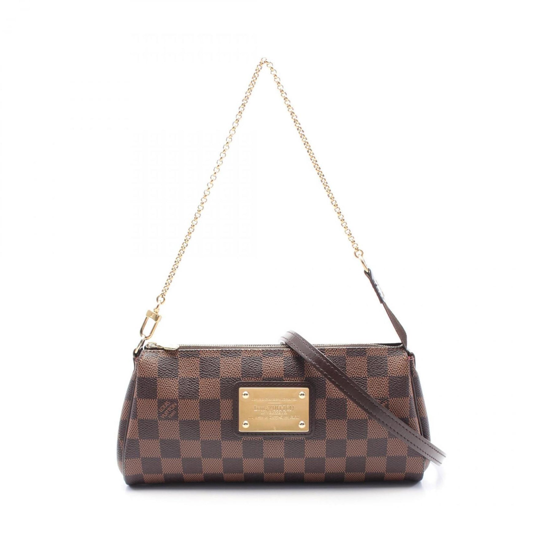 Louis Vuitton Eva Handbag Coated Canvas Leather Damier Brown