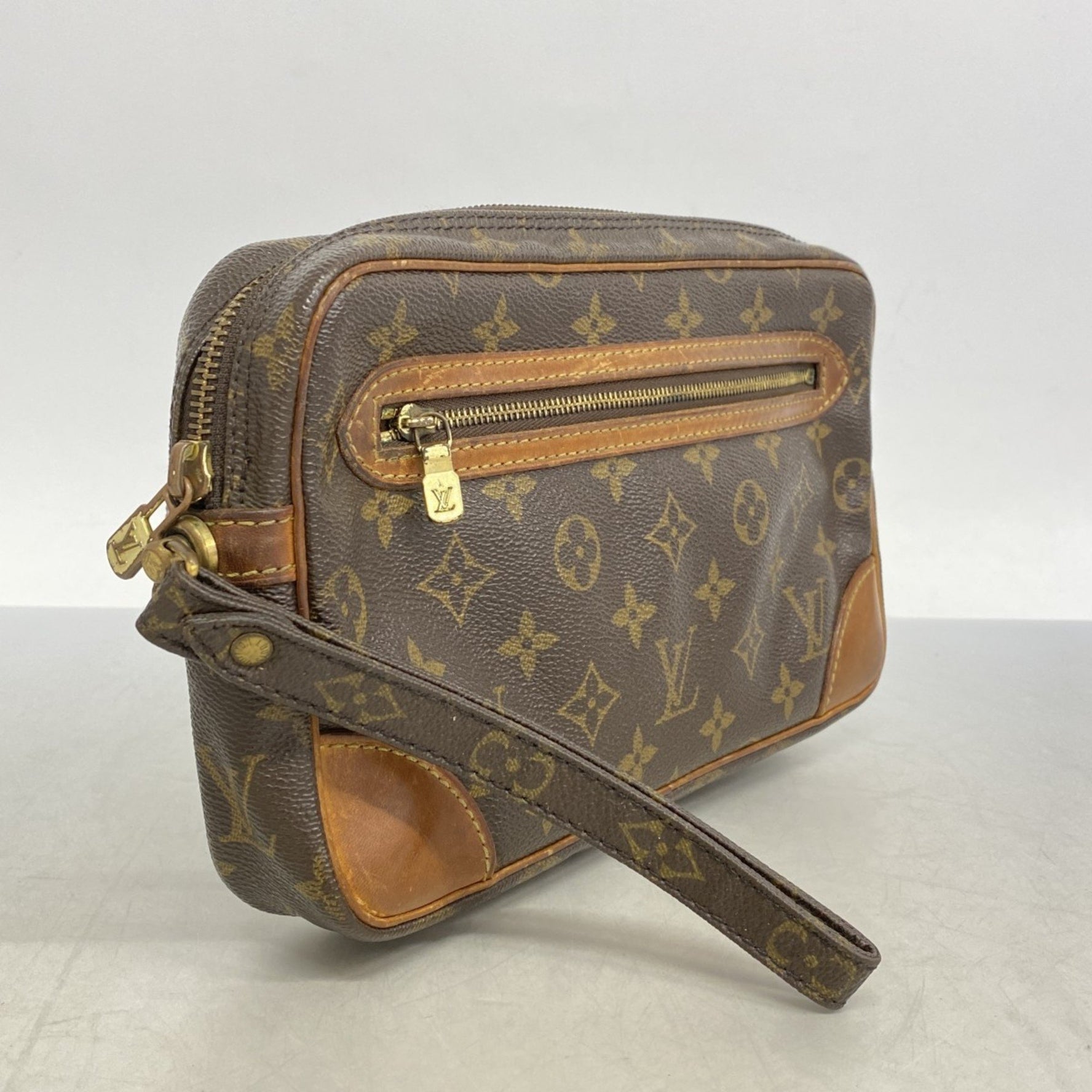 Louis Vuitton Monogram Marly Dragonne GM Clutch Bag M51825 Brown Men's P1209622