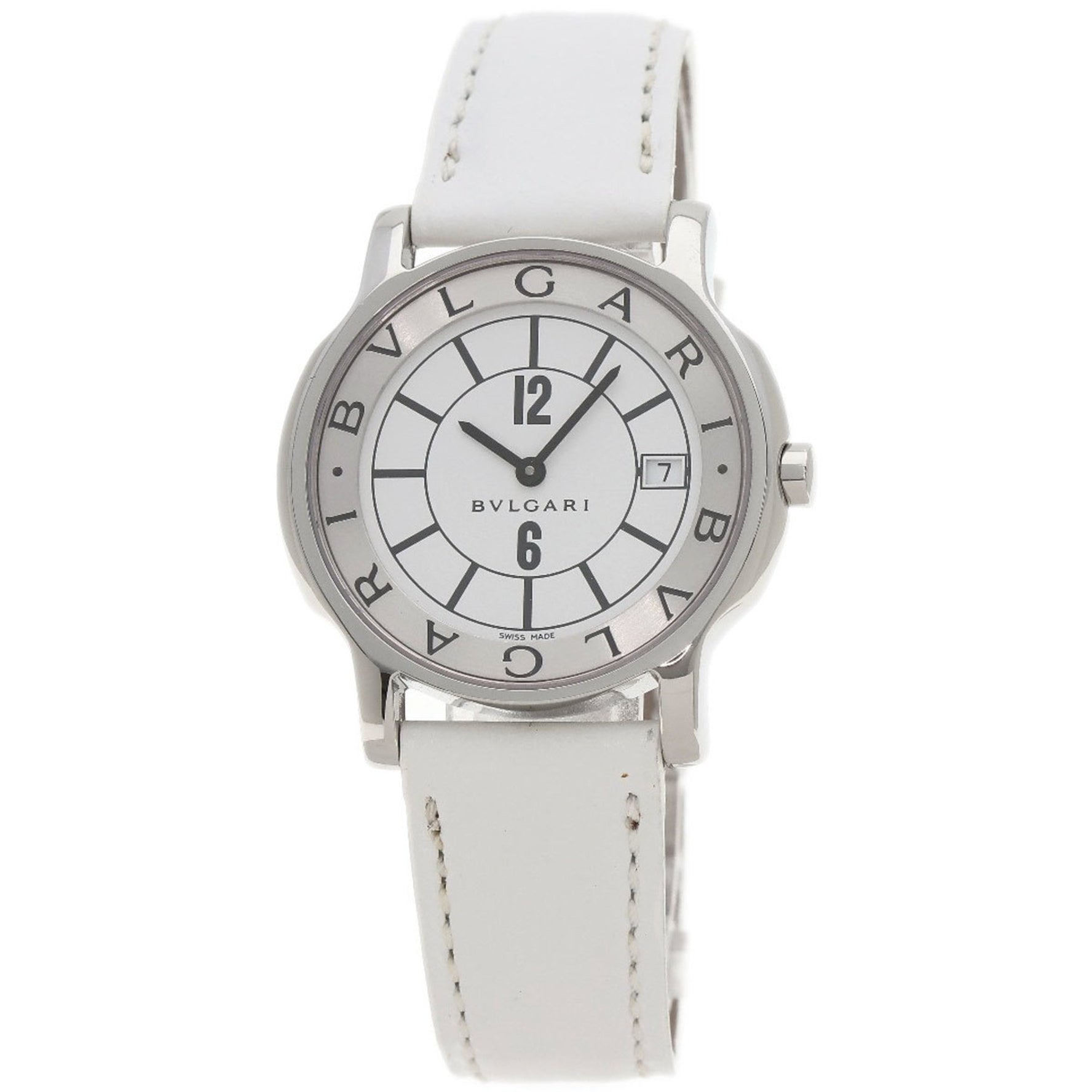 BVLGARI Solotempo Watch Stainless Steel Leather
