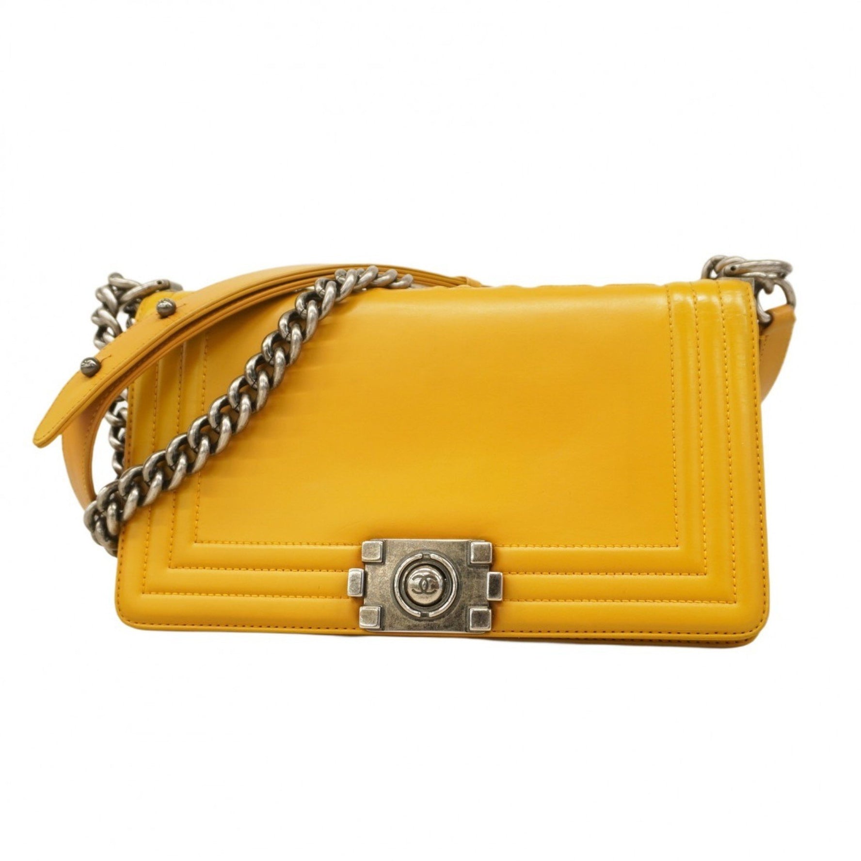 Chanel Shoulder Bag Boy Chain Leather