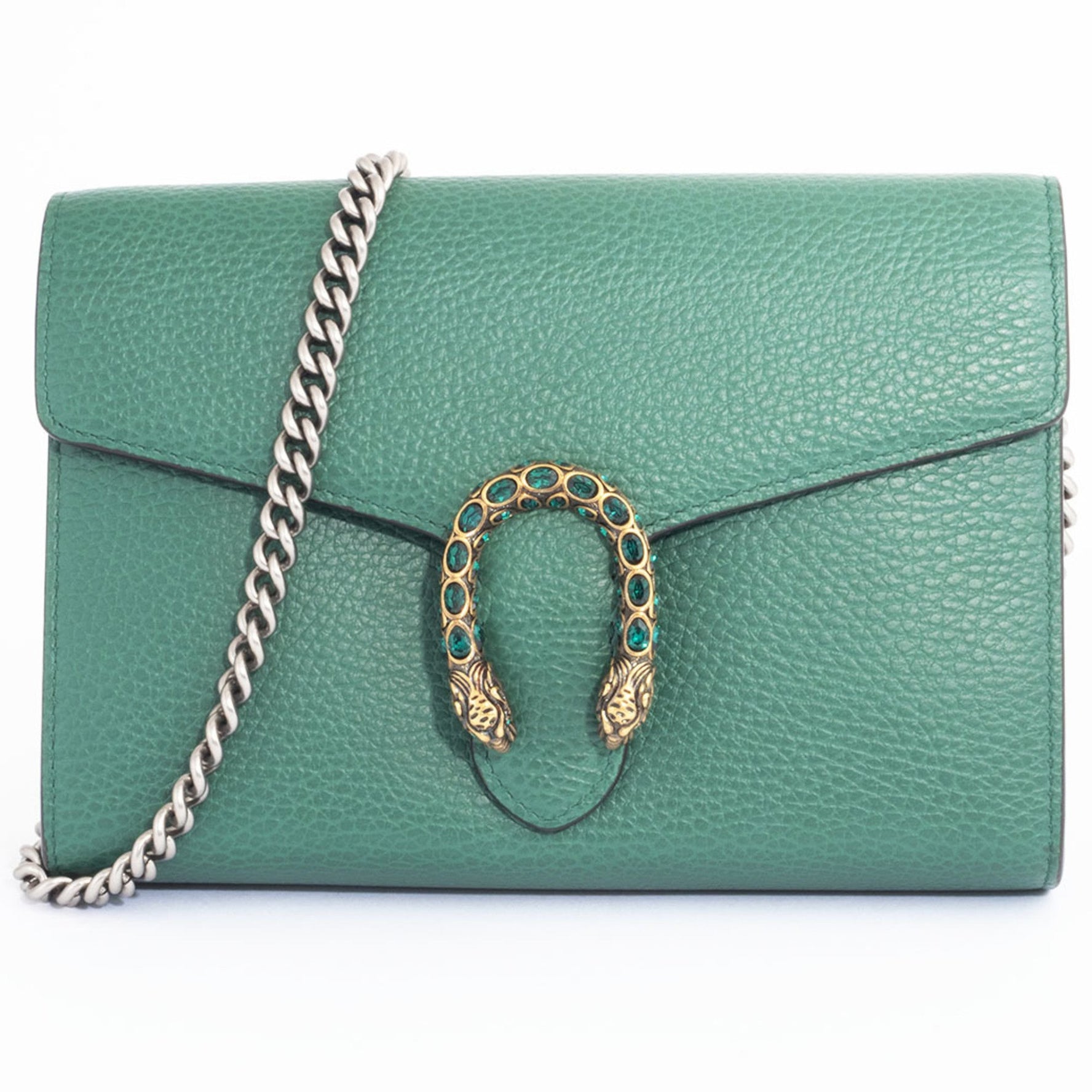 Gucci Duosonis Chain Wallet Shoulder Bag Leather