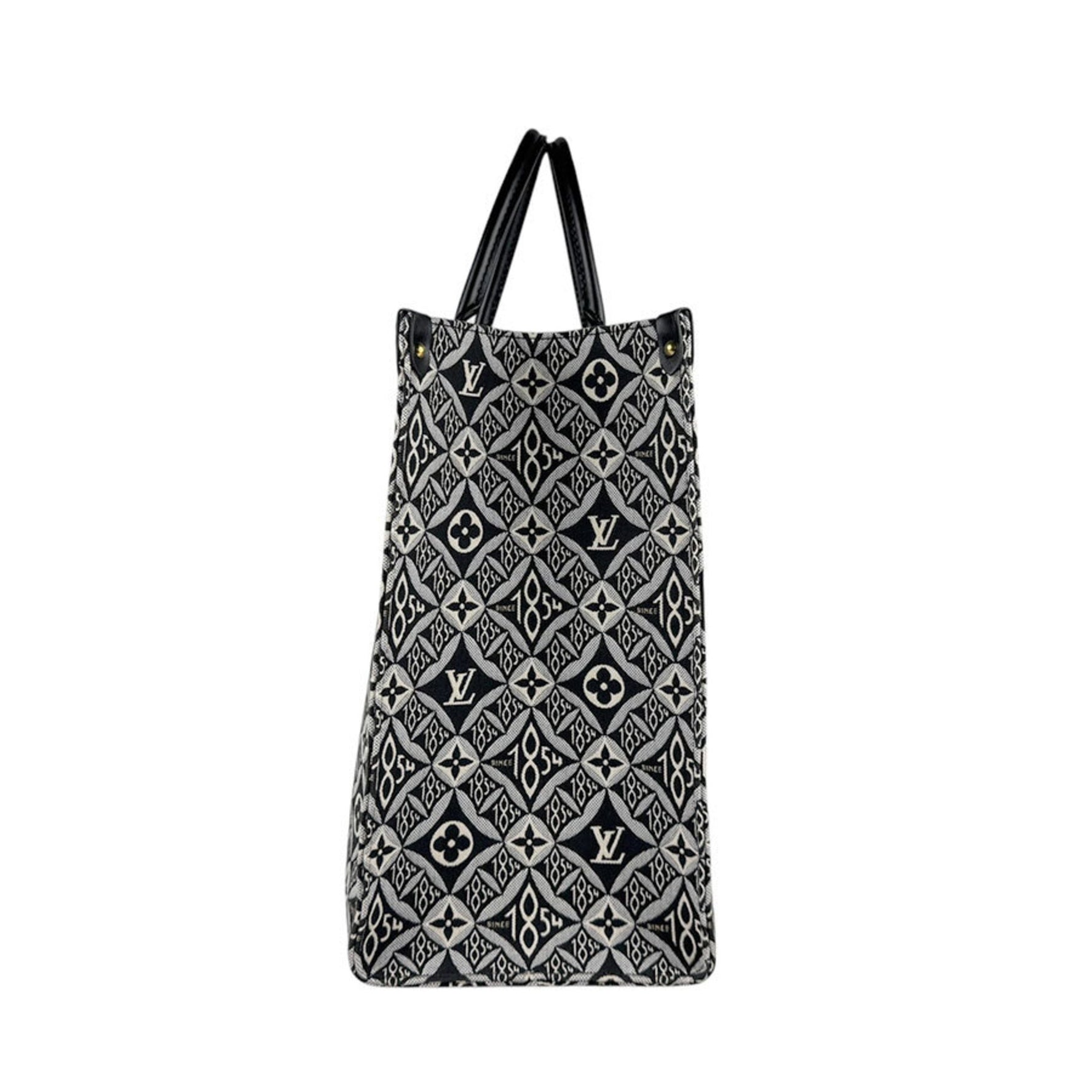 Louis Vuitton Monogram Jacquard On-the-Go GM Shoulder Bag/Handbag, Black, Men's/Women's, M57207 z6526