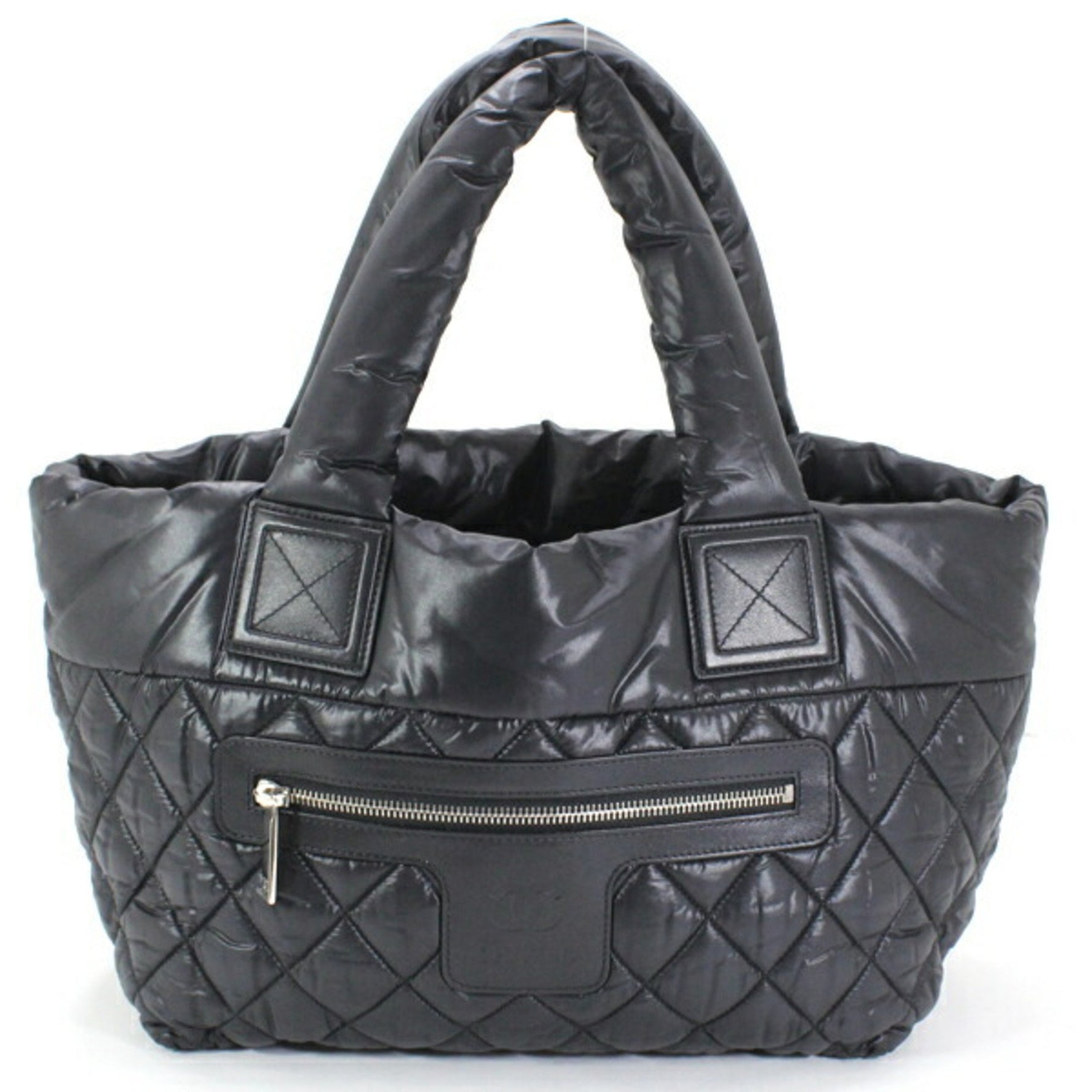 Chanel Coco Cocoon PM Small Tote Bag, Black Nylon with Mark