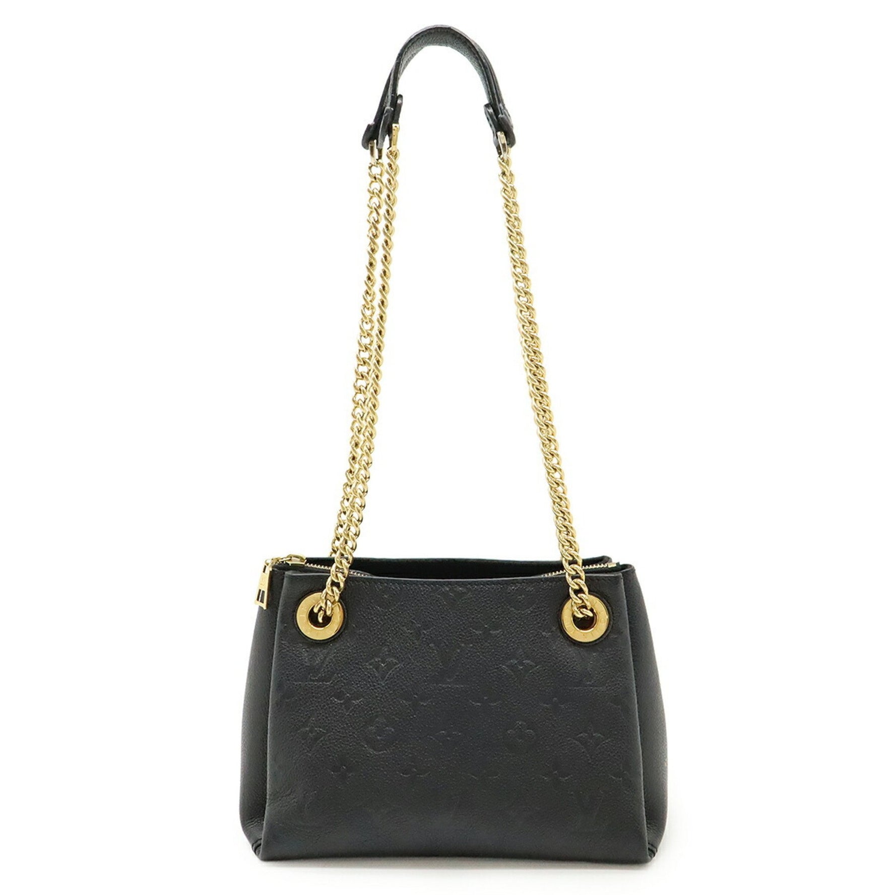 LOUIS VUITTON Monogram Empreinte Surenne BB Chain Shoulder Bag in Black (Noir)
