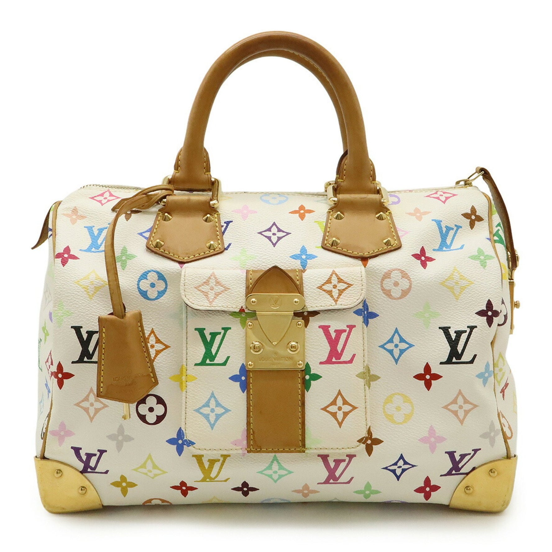 Louis Vuitton Monogram Multicolore Speedy 30 Handbag in and White